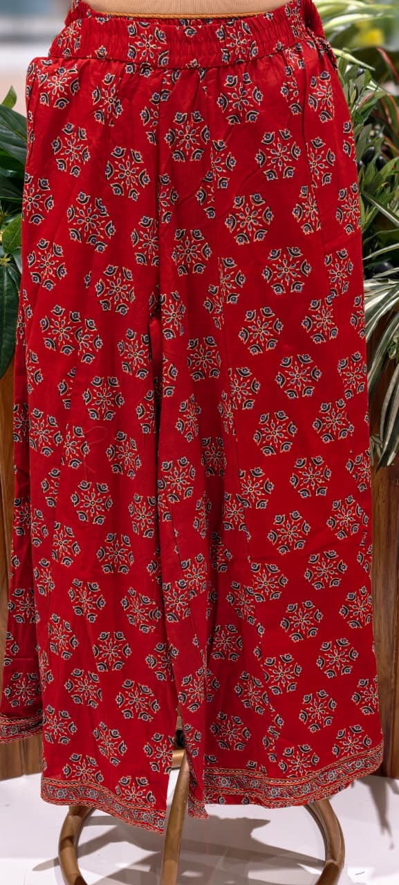 Rajasthani Boho Print Minimal Neck Line Anarkali Full Suit Set With Dupatta In Cotton Fabric- 13590
