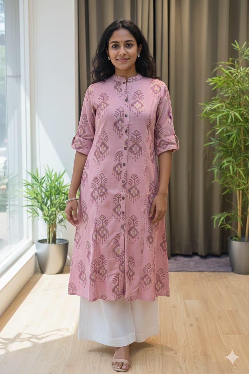 Terracotta Tale Daily Wear Comfort Fit Elegant Cotton Kurti Only-13683(Dispatching After 1 Week)