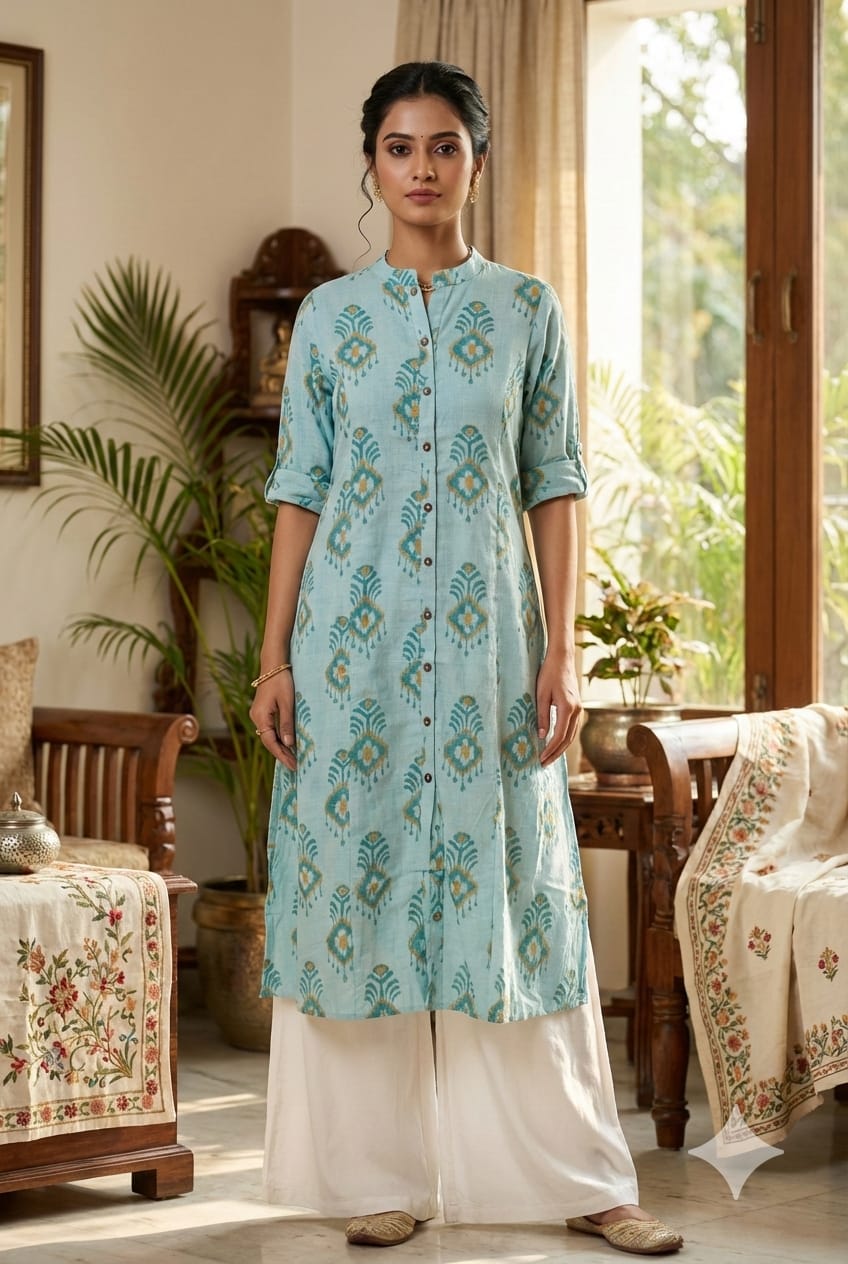 Terracotta Tale Daily Wear Comfort Fit Elegant Cotton Kurti Only-13683(Dispatching After 1 Week)