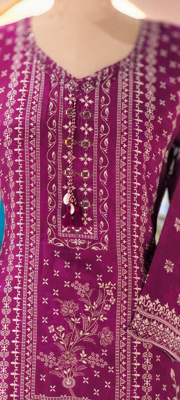 Ethnic Floral Bloom Printed Mural Muslin A-Line Kurti Only (Slightly Lean Fit)