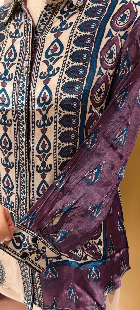 Designer Trendy Printed Casual Wear Shirt In Crepe Fabric- 14120 RB115