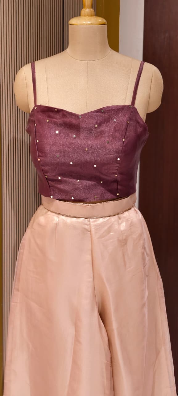 Elegant Digital Floral Print Tasseled Kurta With Buster & Bottom In Tissue Fabric- 14315,17 RB217