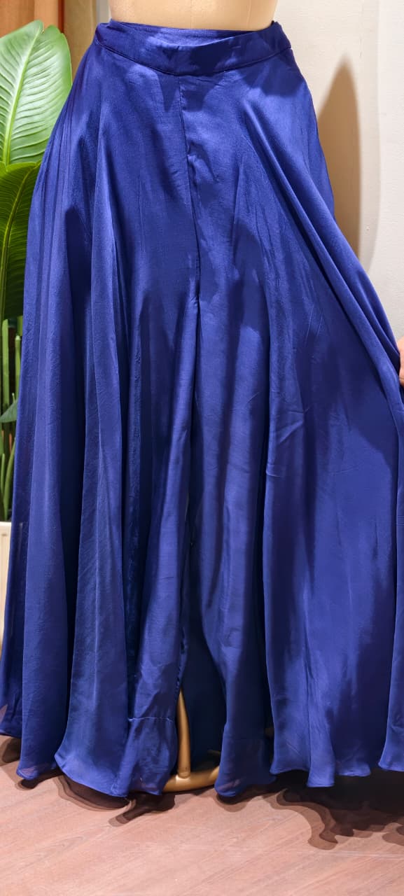 Royal Indigo Hand-Embellished Regal Statement Stunning Scalloped Bodice Indo Wear- 14326 RB333