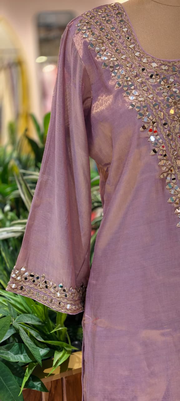 Premium Designer Heavy Mirror Work Straight Kurta Pant with Dupatta-14883