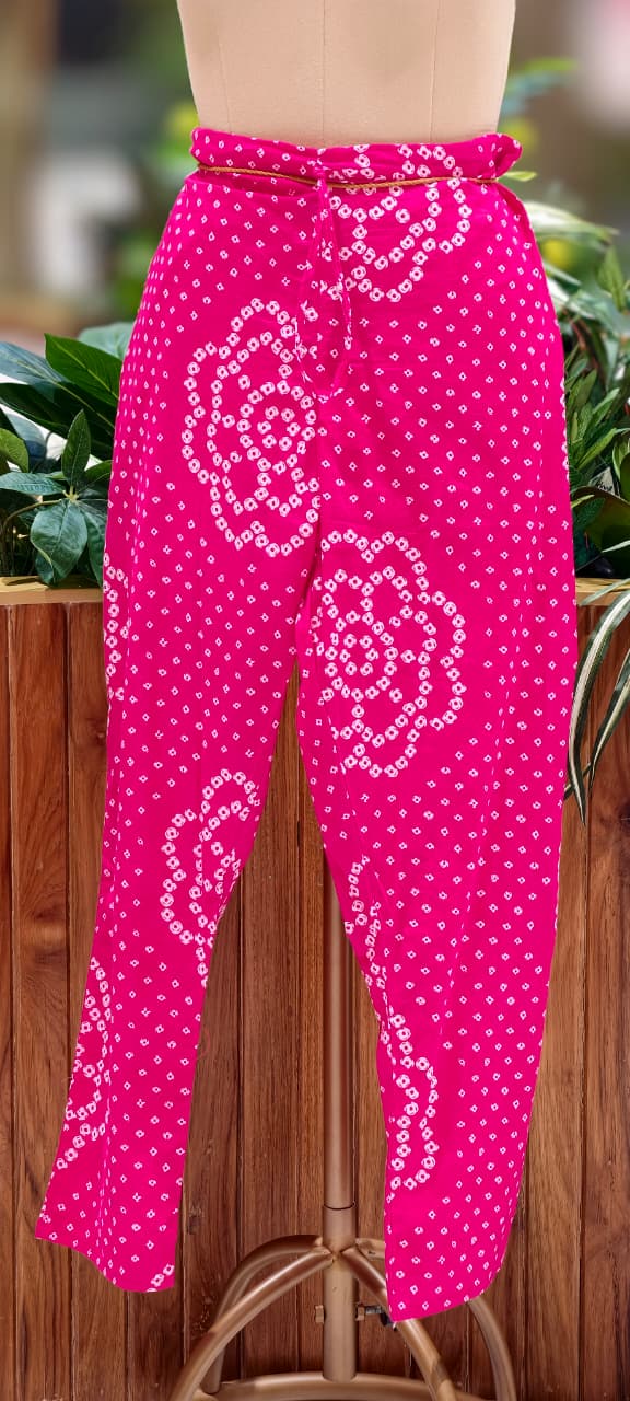 Premium Leheriya Print Cotton Full Suit Set with Matching Dupatta- 15475