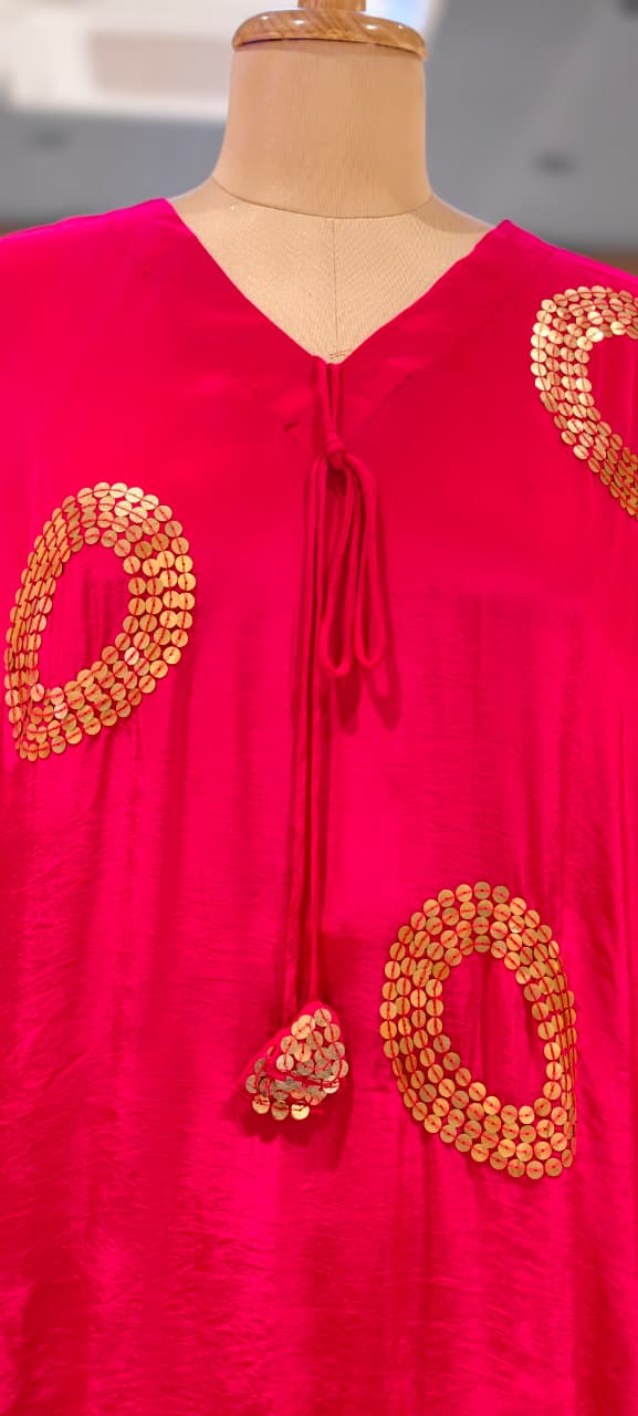 Very Stylish Sequin Elegance Over Sized Indo Wear Kurta With Palazzo Bottom- 15617