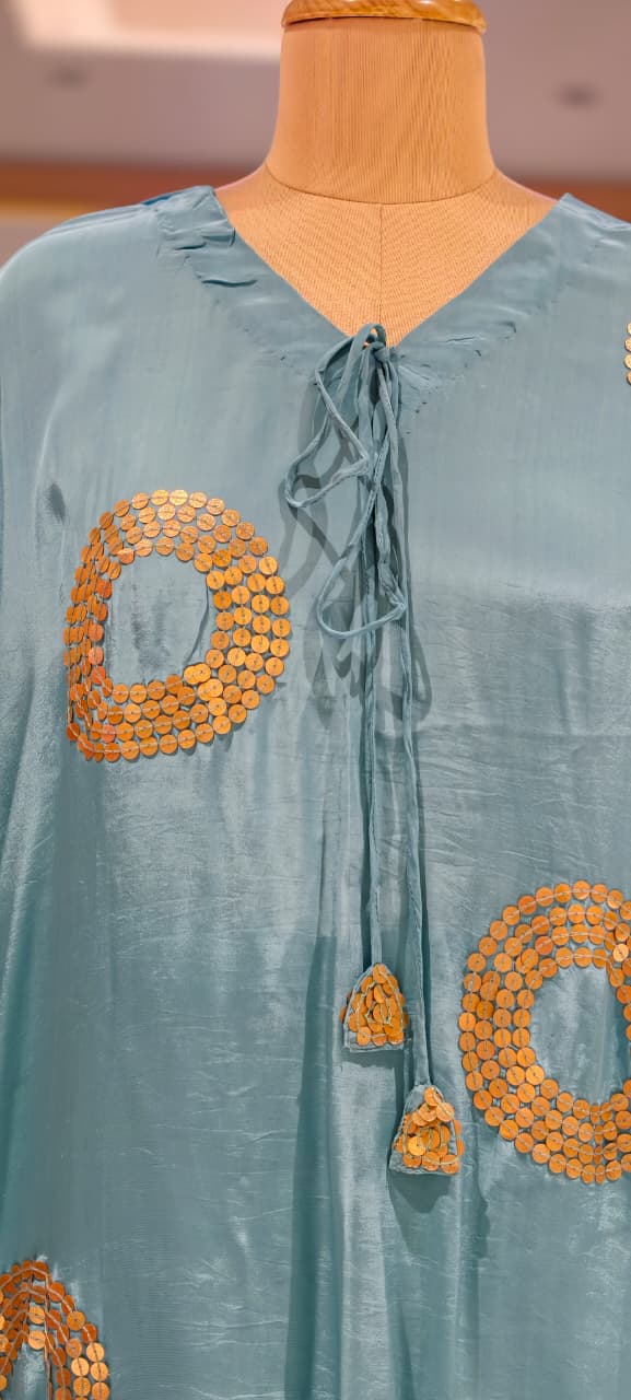 Very Stylish Sequin Elegance Over Sized Indo Wear Kurta With Palazzo Bottom- 15617
