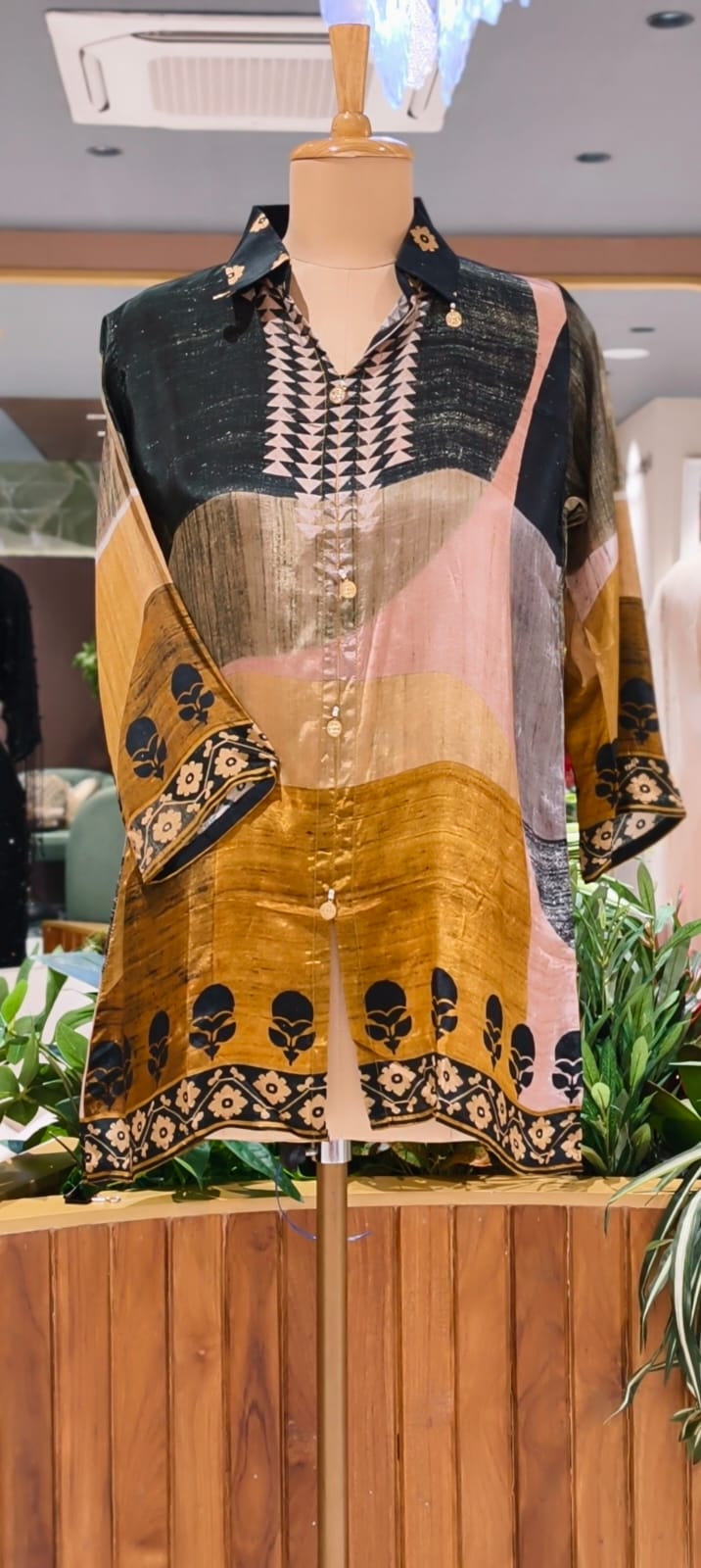 Beautifully Multi Printed Collared Casual Wear Crepe Shirt- 15634
