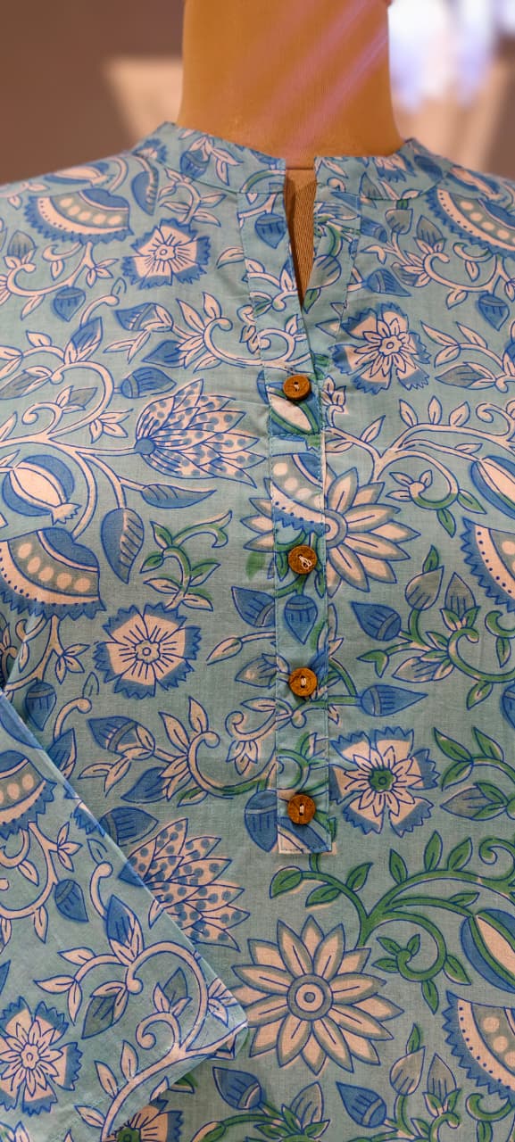 Pure Cotton Printed Comfortable Kurti Only With Pockets -15695