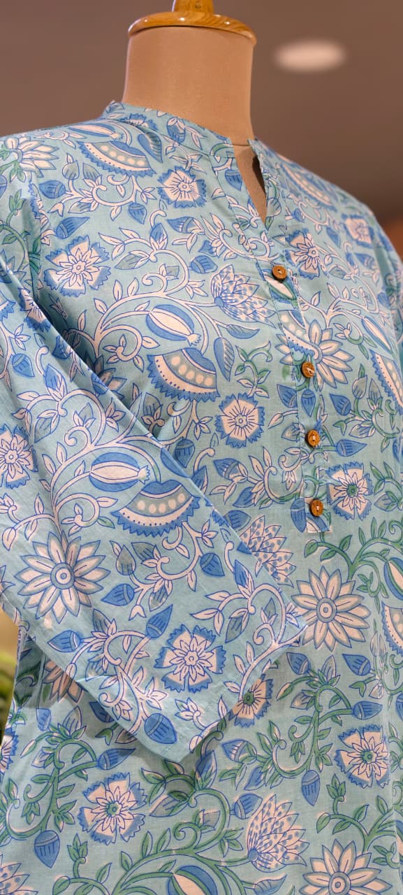 Pure Cotton Printed Comfortable Kurti Only With Pockets -15695