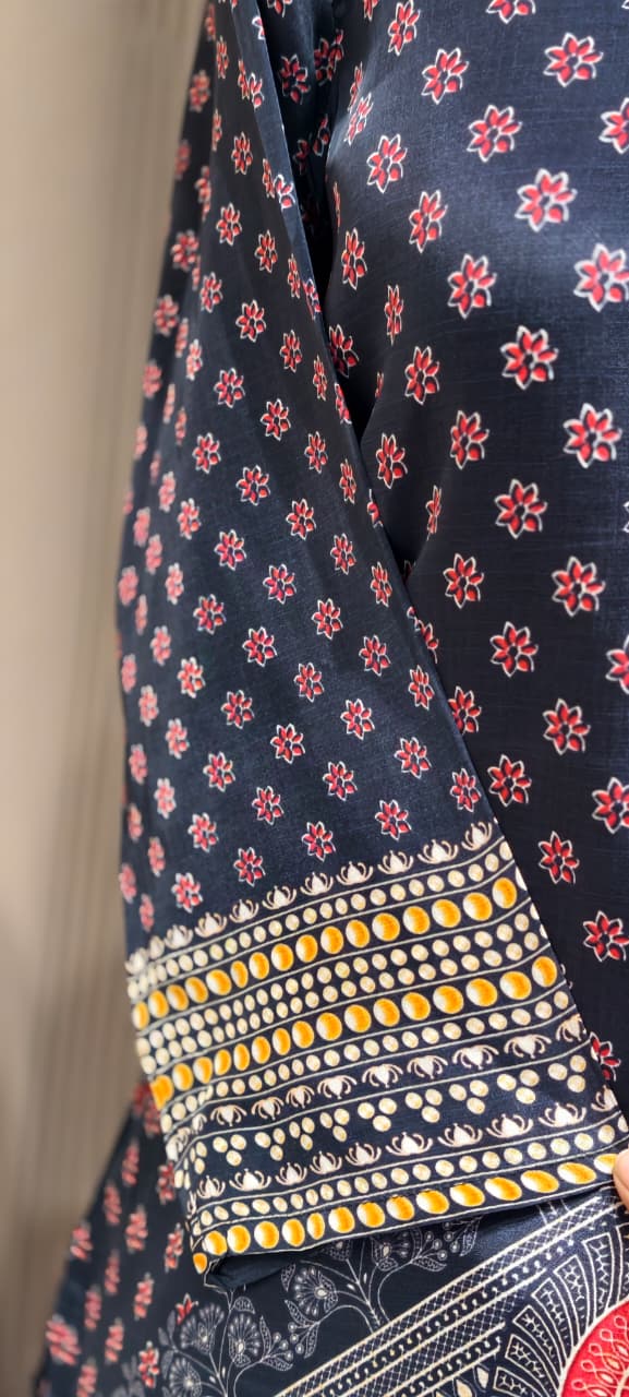Solitare Inspired Print Flowy Pure Crepe Casual Co-Ord Set- 15239