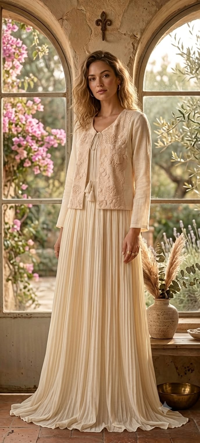 Exclusive Popped Floral Cut-Dana Embellished Outer Jacket With Matching Flared Cane-Cane Gown- 16420