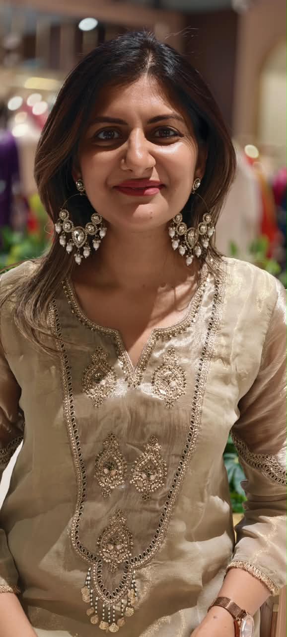 Premium Tissue Silk Embroidered Full Suit Set with Intricate Neckline & Lace Detailing 16781