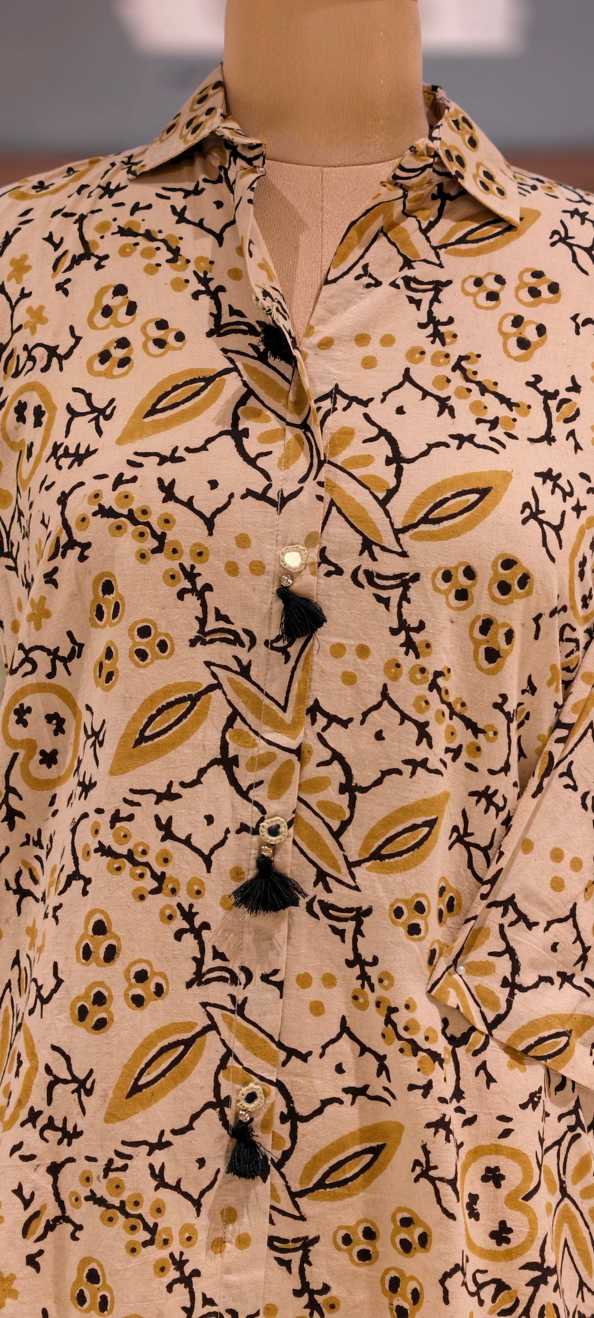 Pure Cotton Diffrent Prints Light-Weight Collared Shirts- 16604