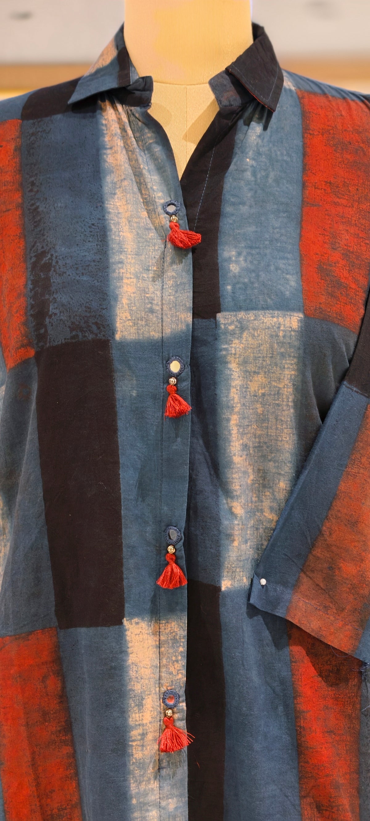 Pure Cotton Diffrent Prints Light-Weight Collared Shirts- 16604