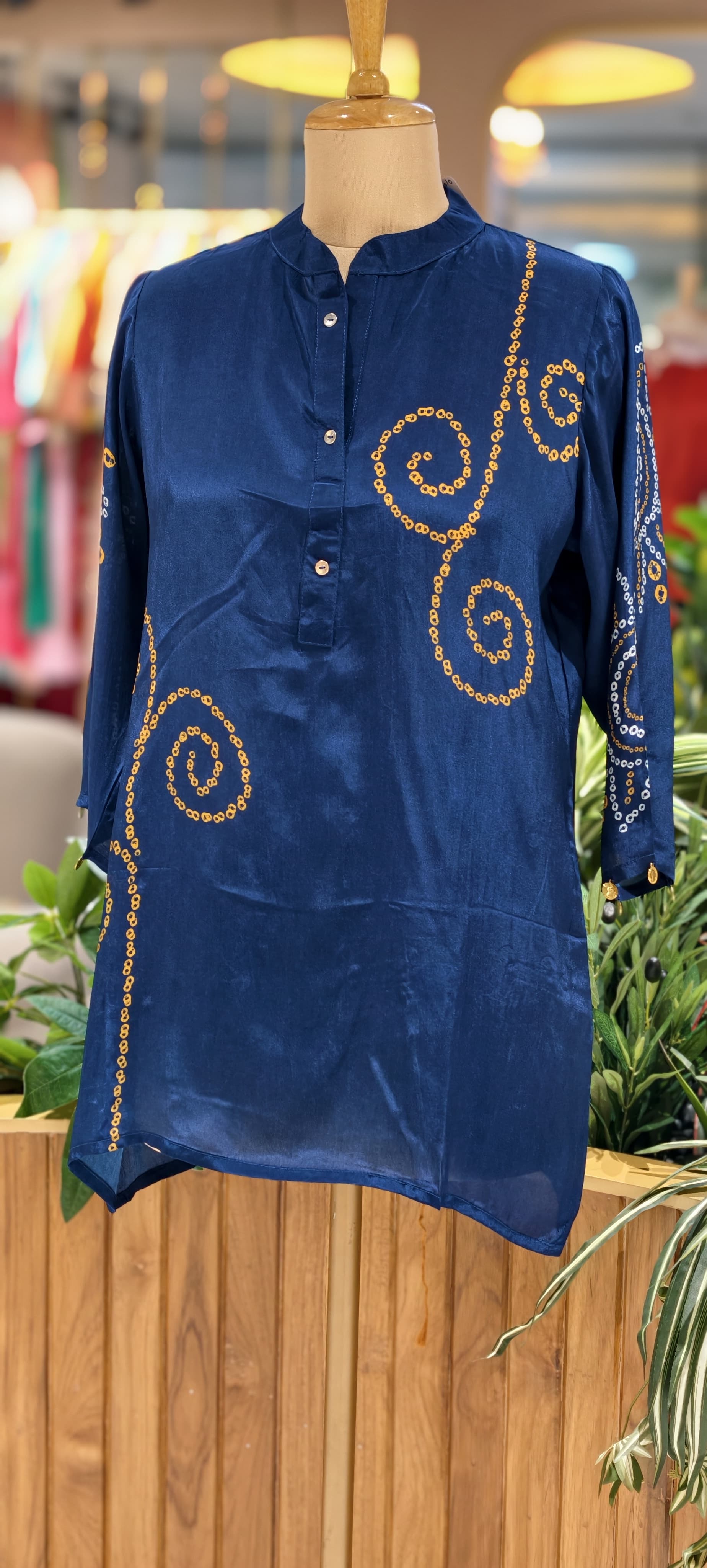 Stylish Crepe Printed Shirt Collection with Button-Down Design Contemporary Fusion Wear-14020-21-22 RB01