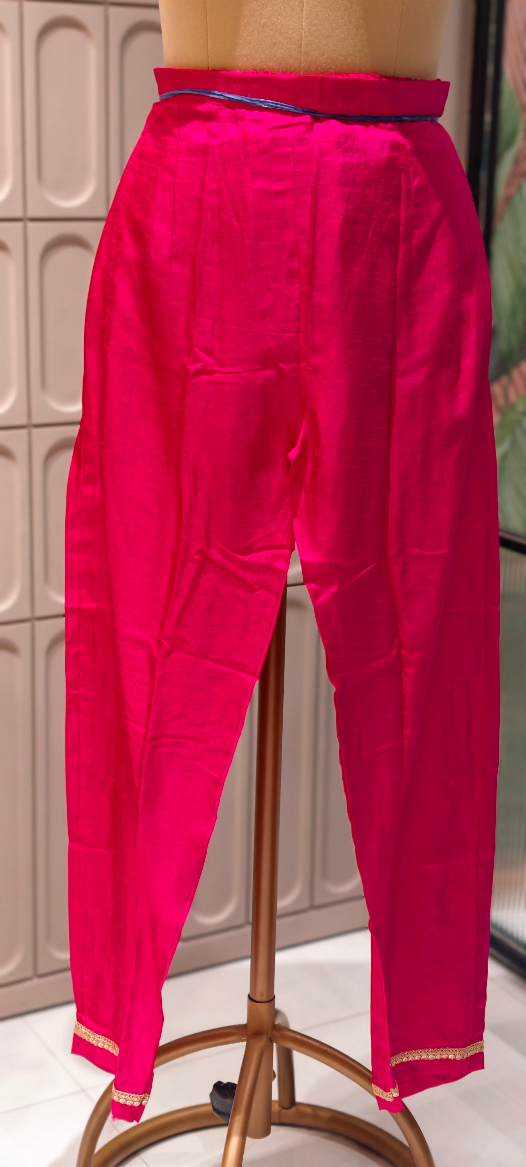 Luxury Designer Tissue Kurta Set with Hand Embellished Zari & Stone Work Neckline and Contrast Dupatta-13809