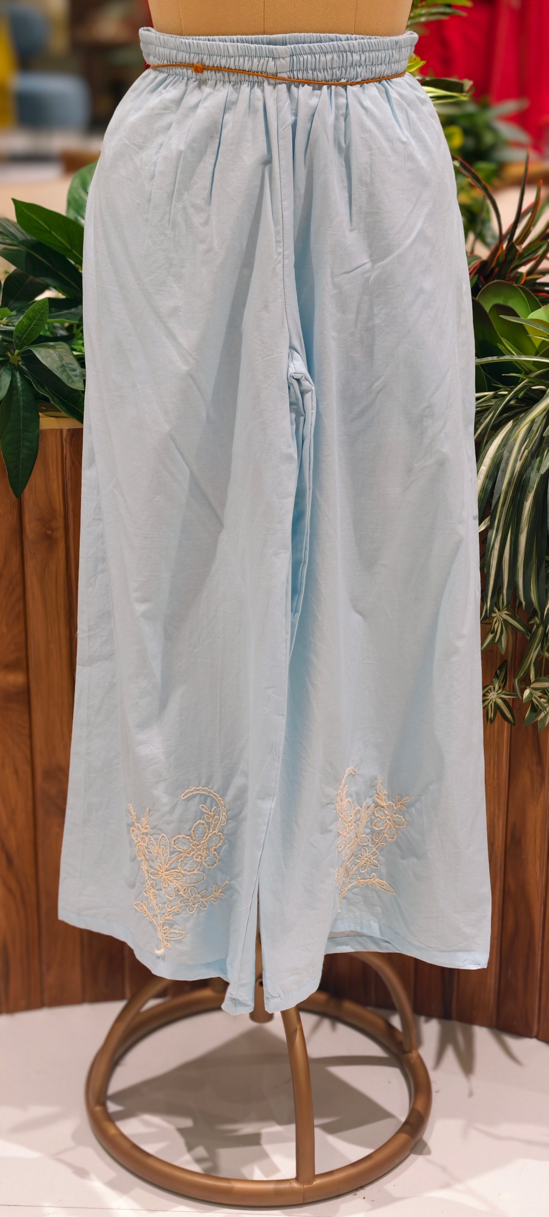 Summer Style Light shade Cotton Collar Kurta Pant-13937