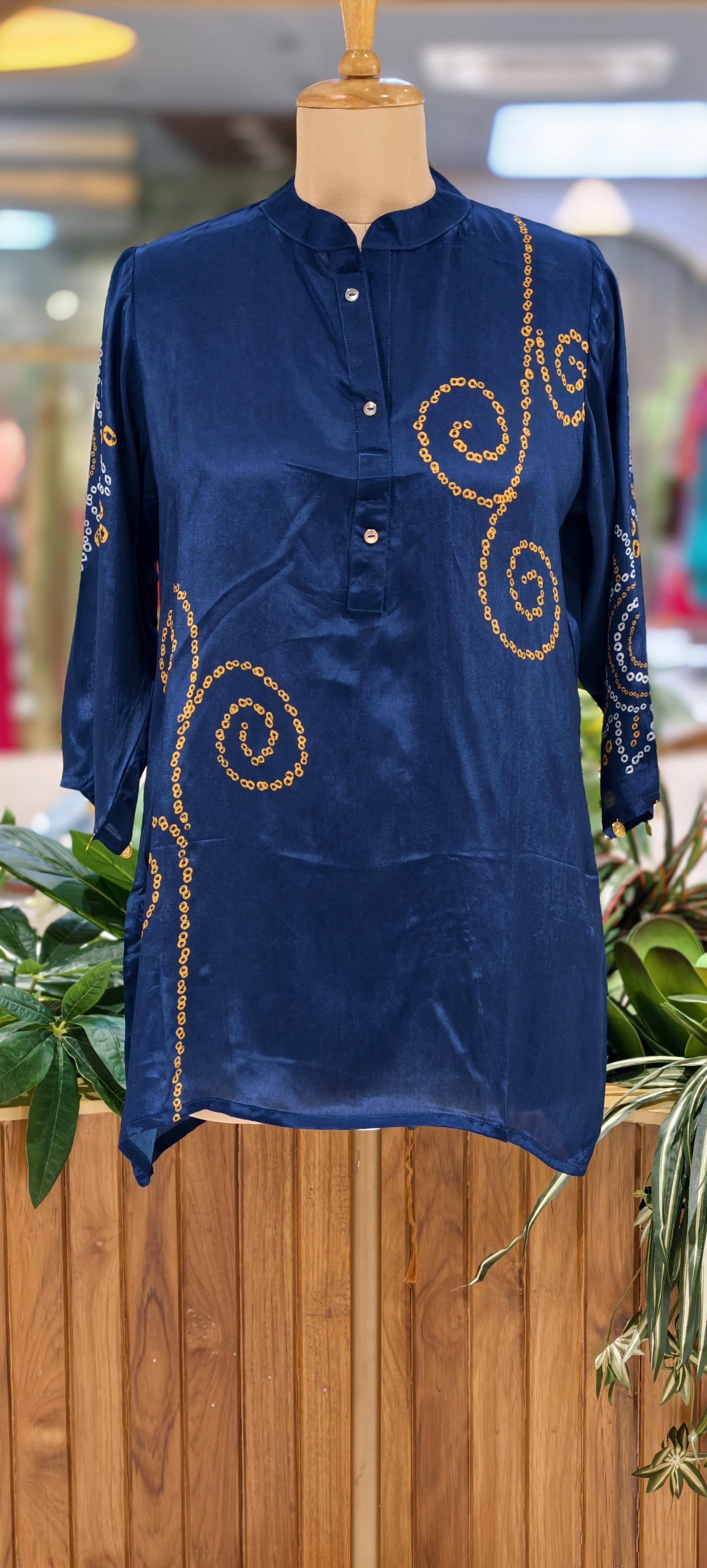 Stylish Crepe Printed Shirt Collection with Button-Down Design Contemporary Fusion Wear-14020-21-22 RB01