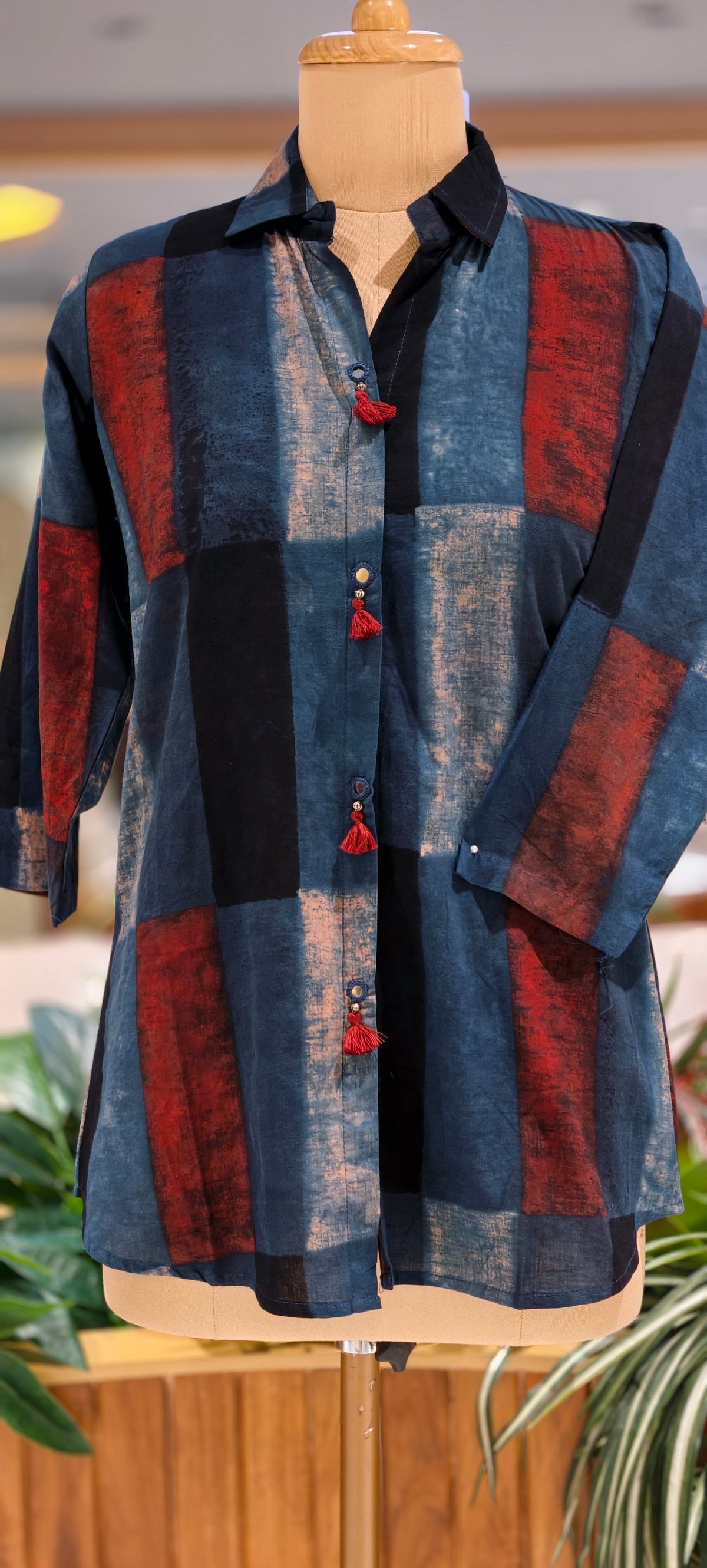 Pure Cotton Diffrent Prints Light-Weight Collared Shirts- 16604
