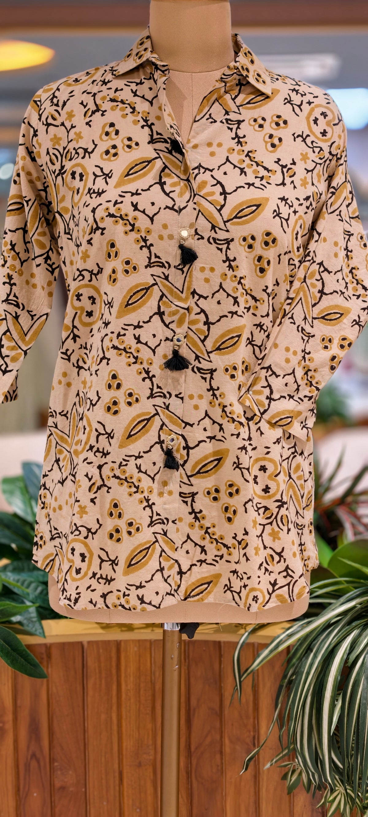 Pure Cotton Diffrent Prints Light-Weight Collared Shirts- 16604