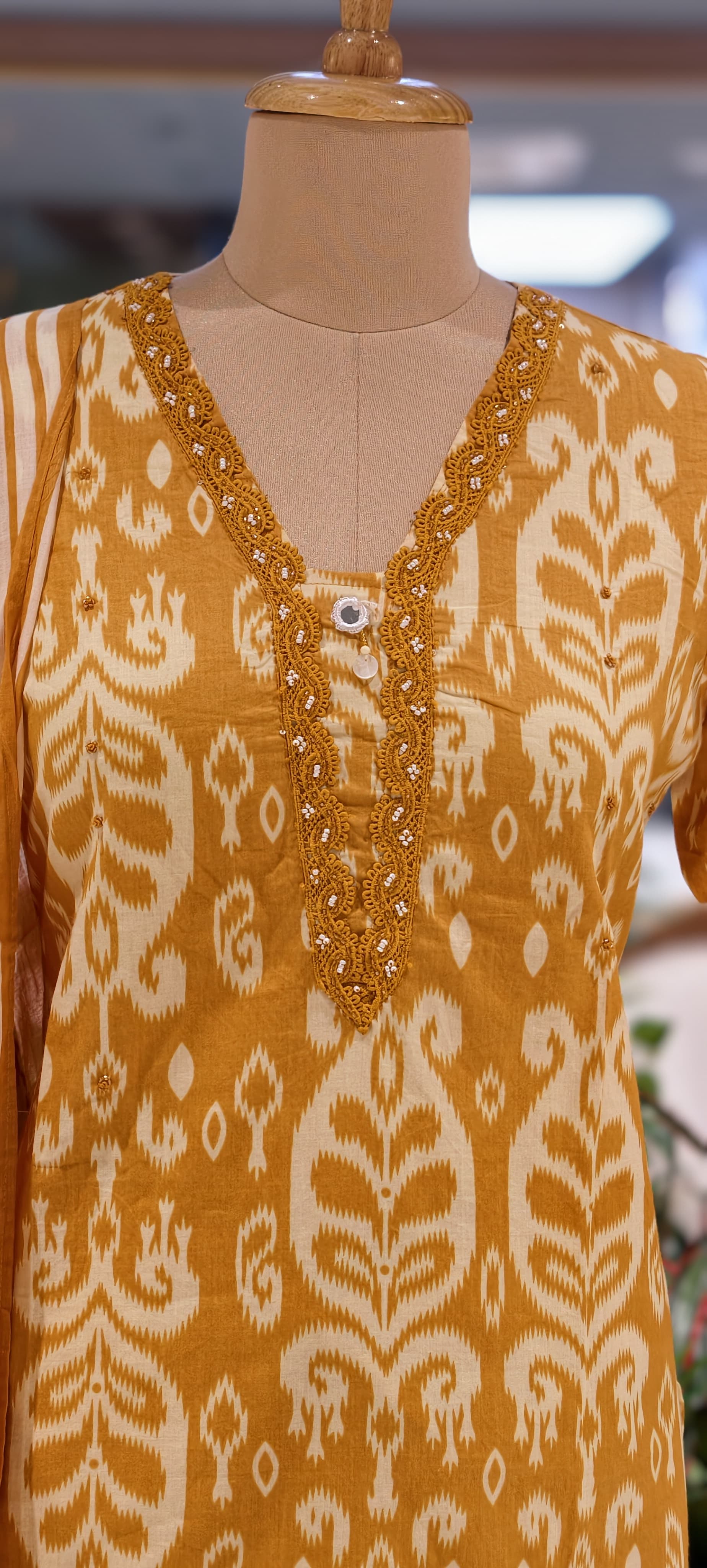 Soft Breathable Elegant Cotton Printed Kurta Pant Set with Dupatta-13845