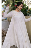 Beautiful Cotton pleated frock with inner  -04196