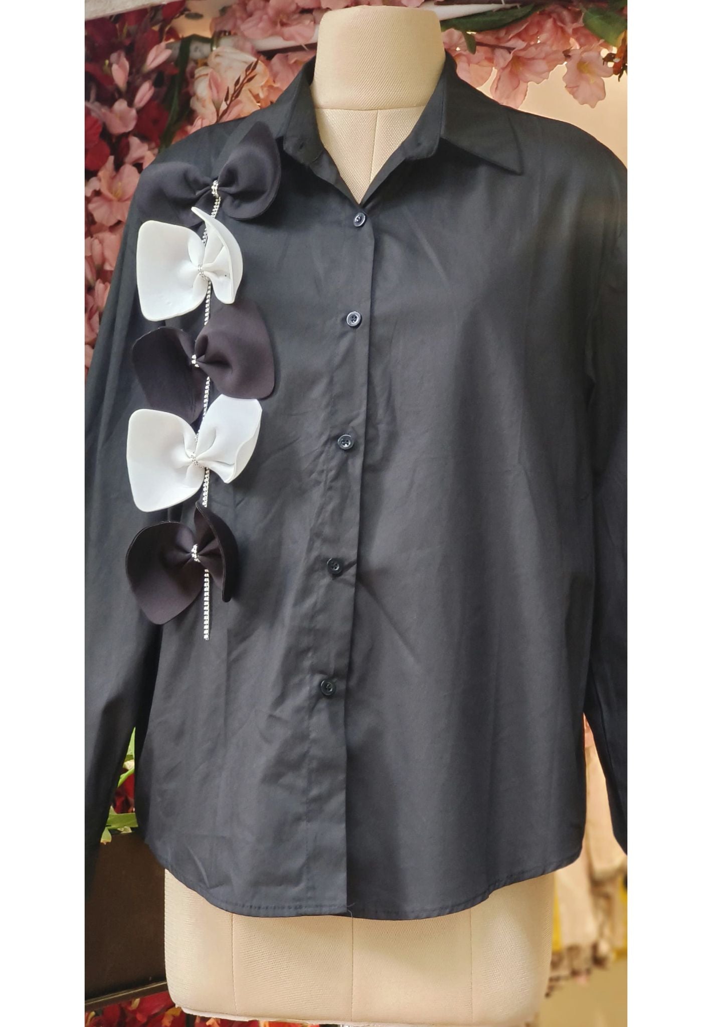 Stylish Bow Pattern Pure Cotton shirt