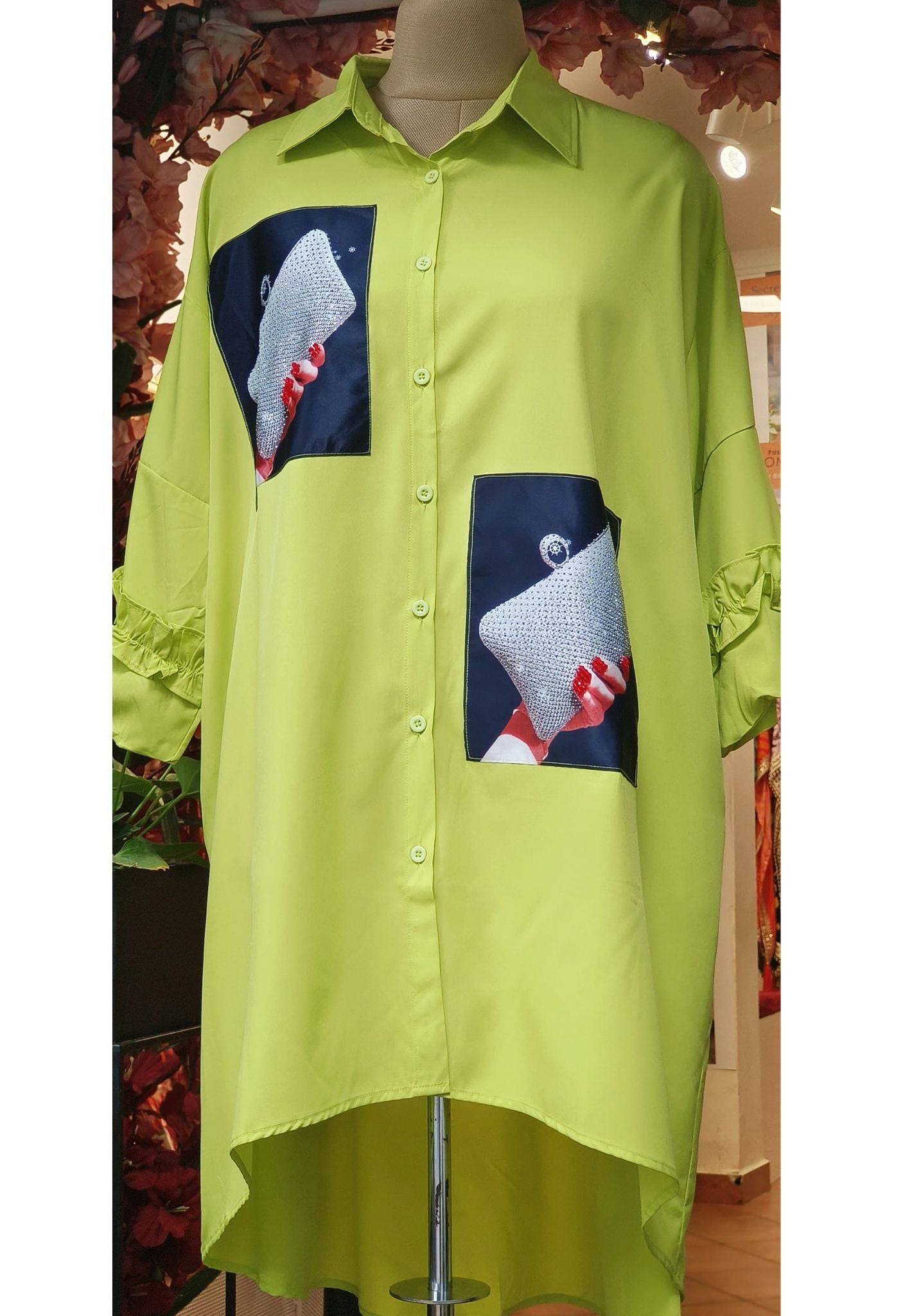 Funky Style Imported material Long High and low shirt