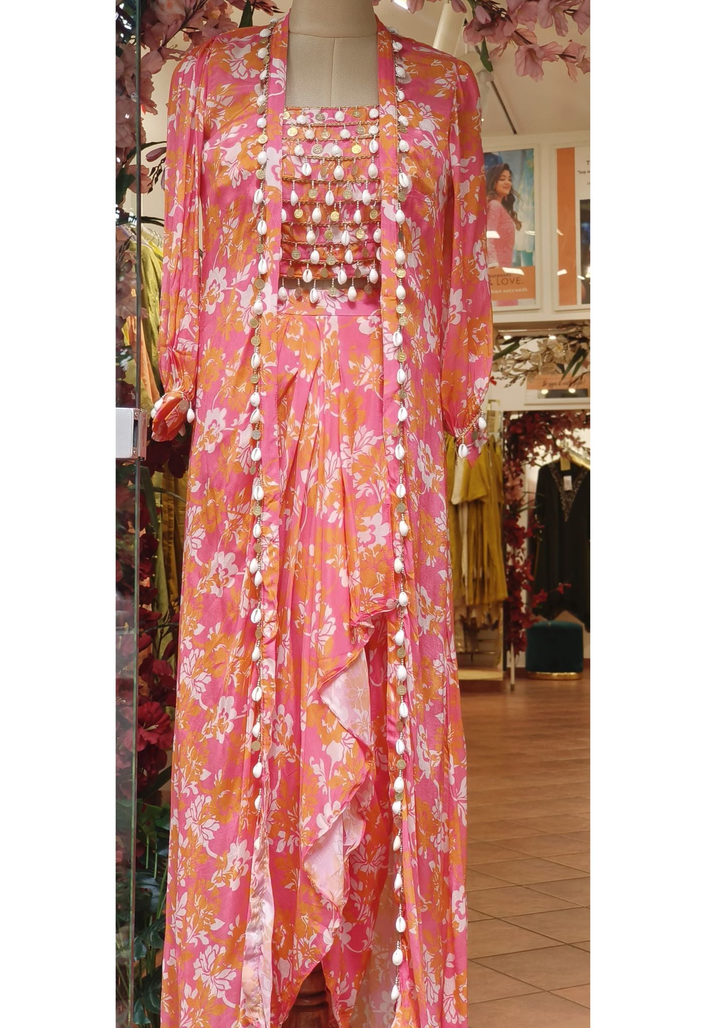 Designer indo western Floral Party Wear Attire