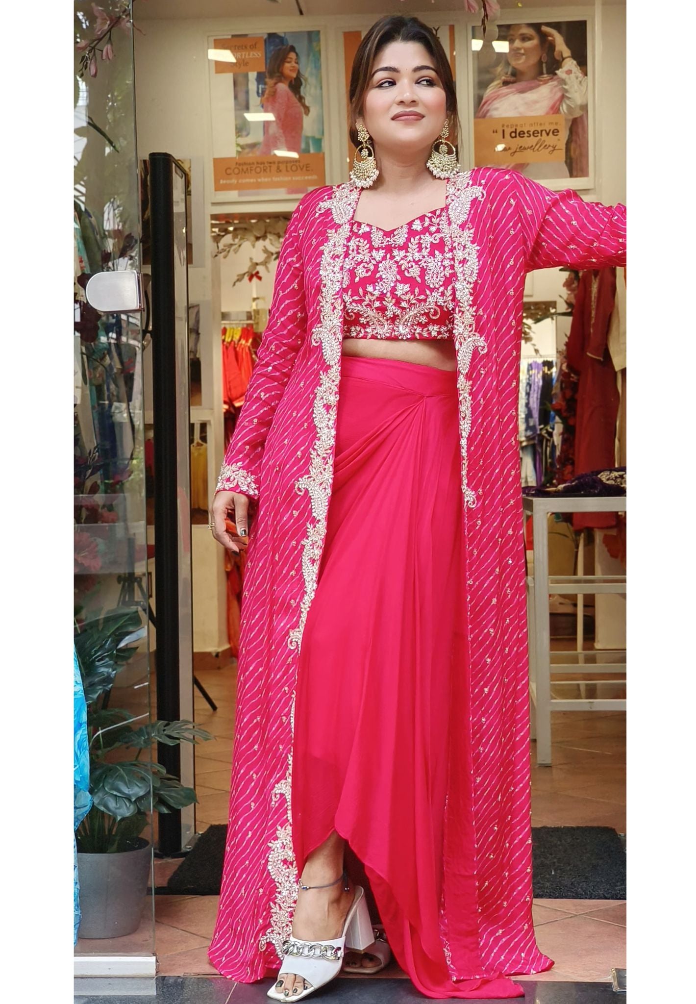 Designer Indo-western Stylish Three Piece Set -07079