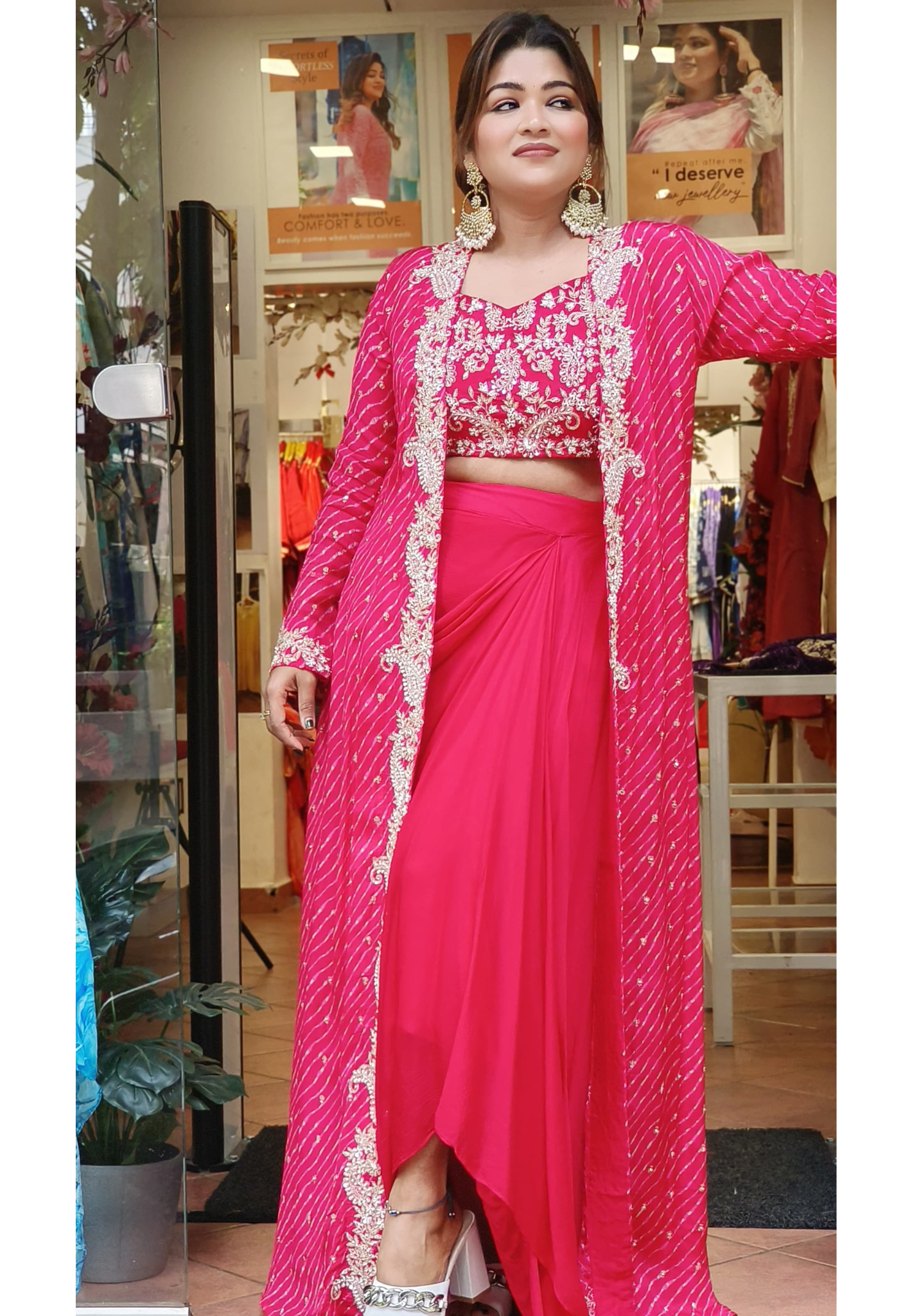 Designer Indo-western Stylish Three Piece Set -07079