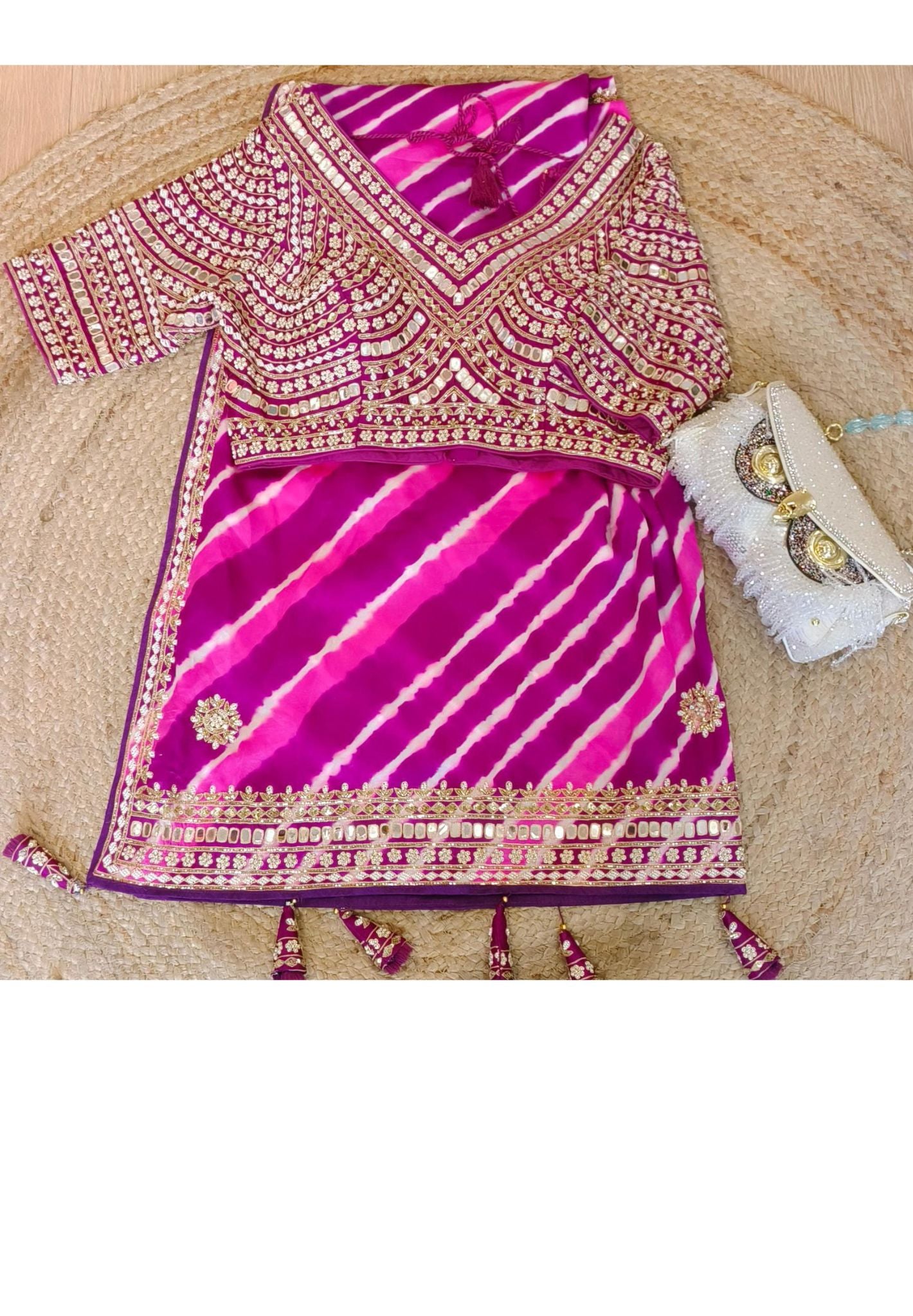 Pure Satin Gajji Silk Saree With Unstitched Blouse DRYWASH-