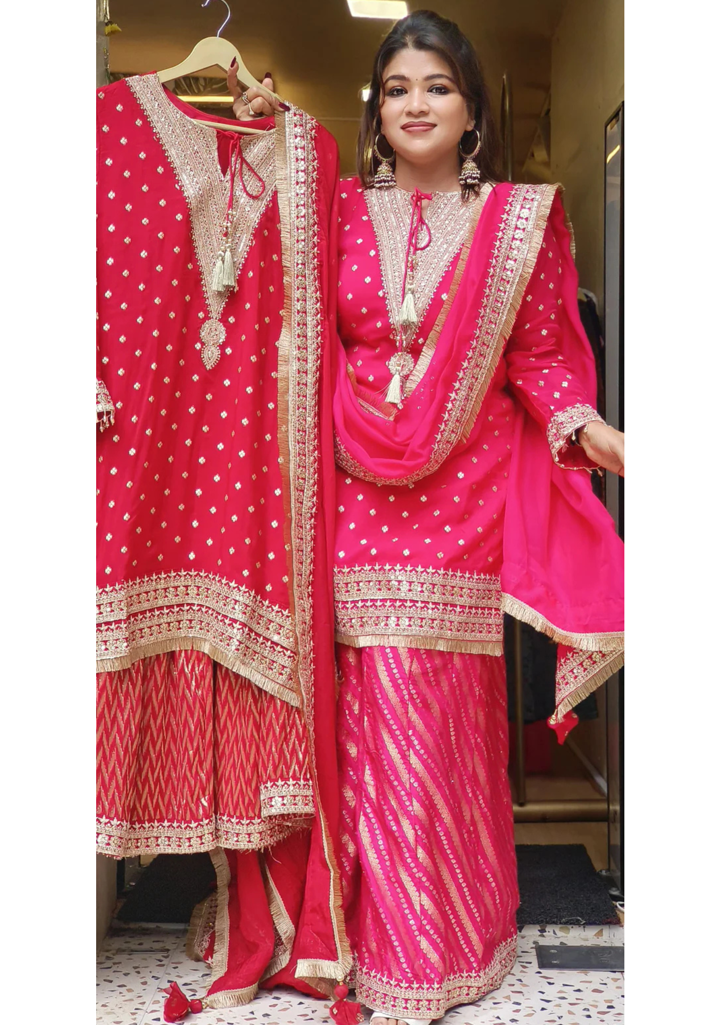 Designer Party Wear Sharara Set DRYWASH