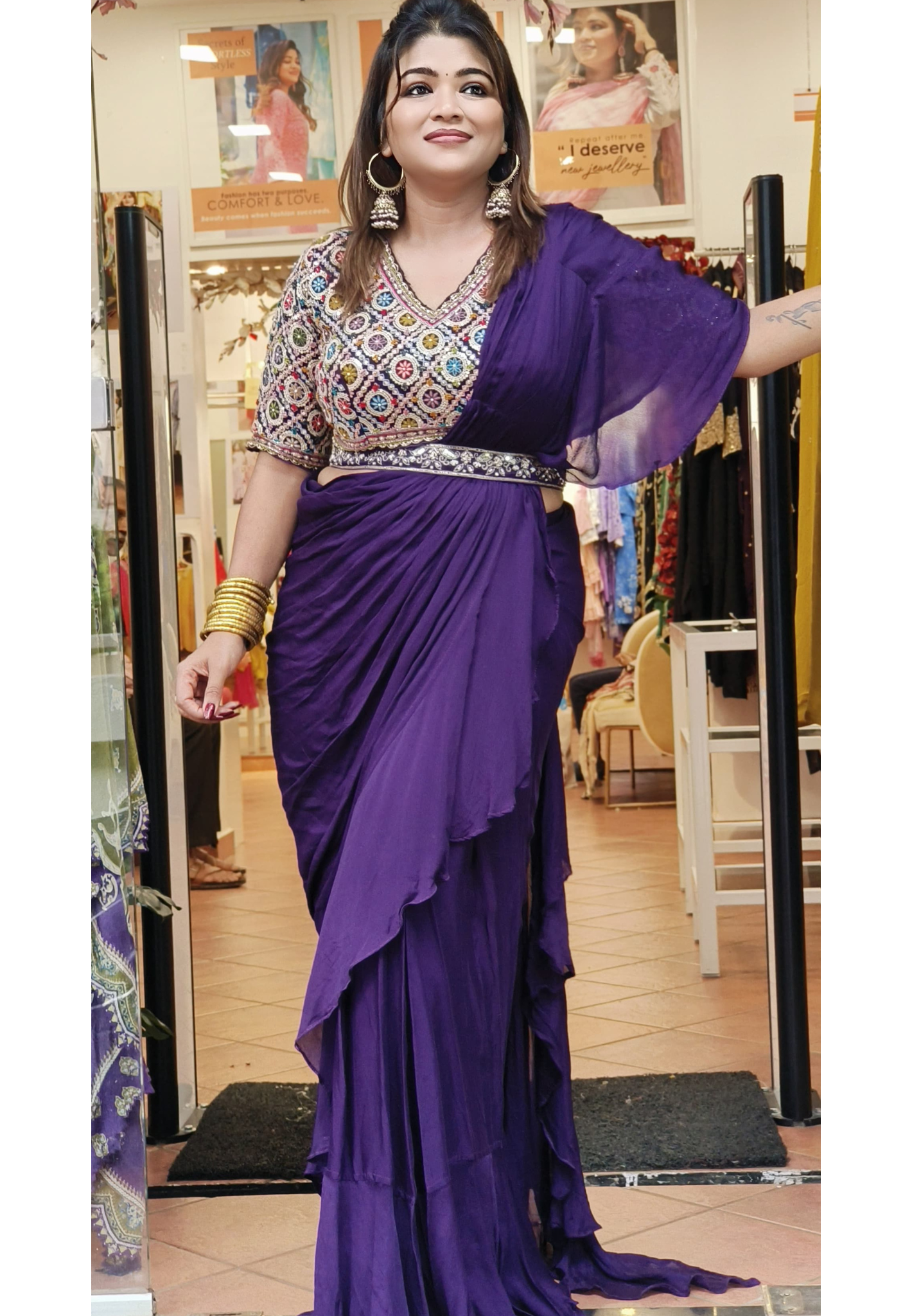 Heavy Designer wear Drape Saree