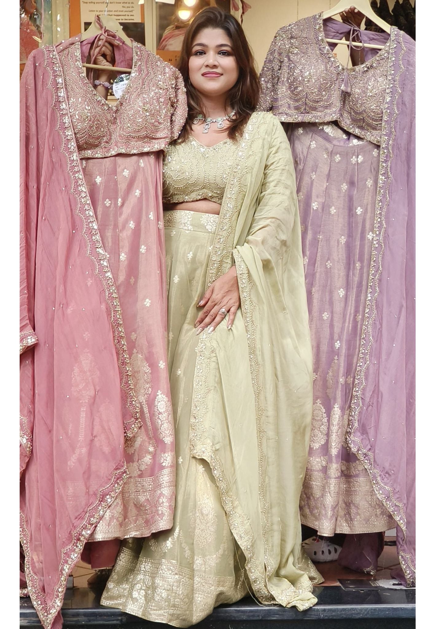 Designer Heavy Embroidery Blouse And Silk Lehenga With Heavy Border Dupatta DRY WASH-
