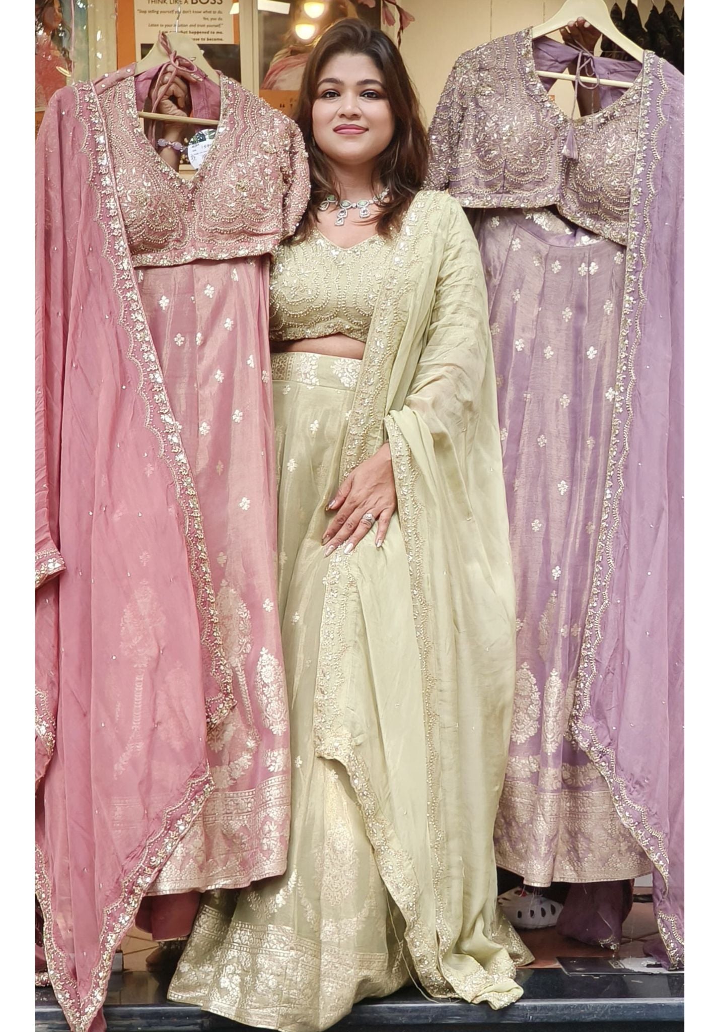 Designer Heavy Embroidery Blouse And Silk Lehenga With Heavy Border Dupatta DRY WASH-
