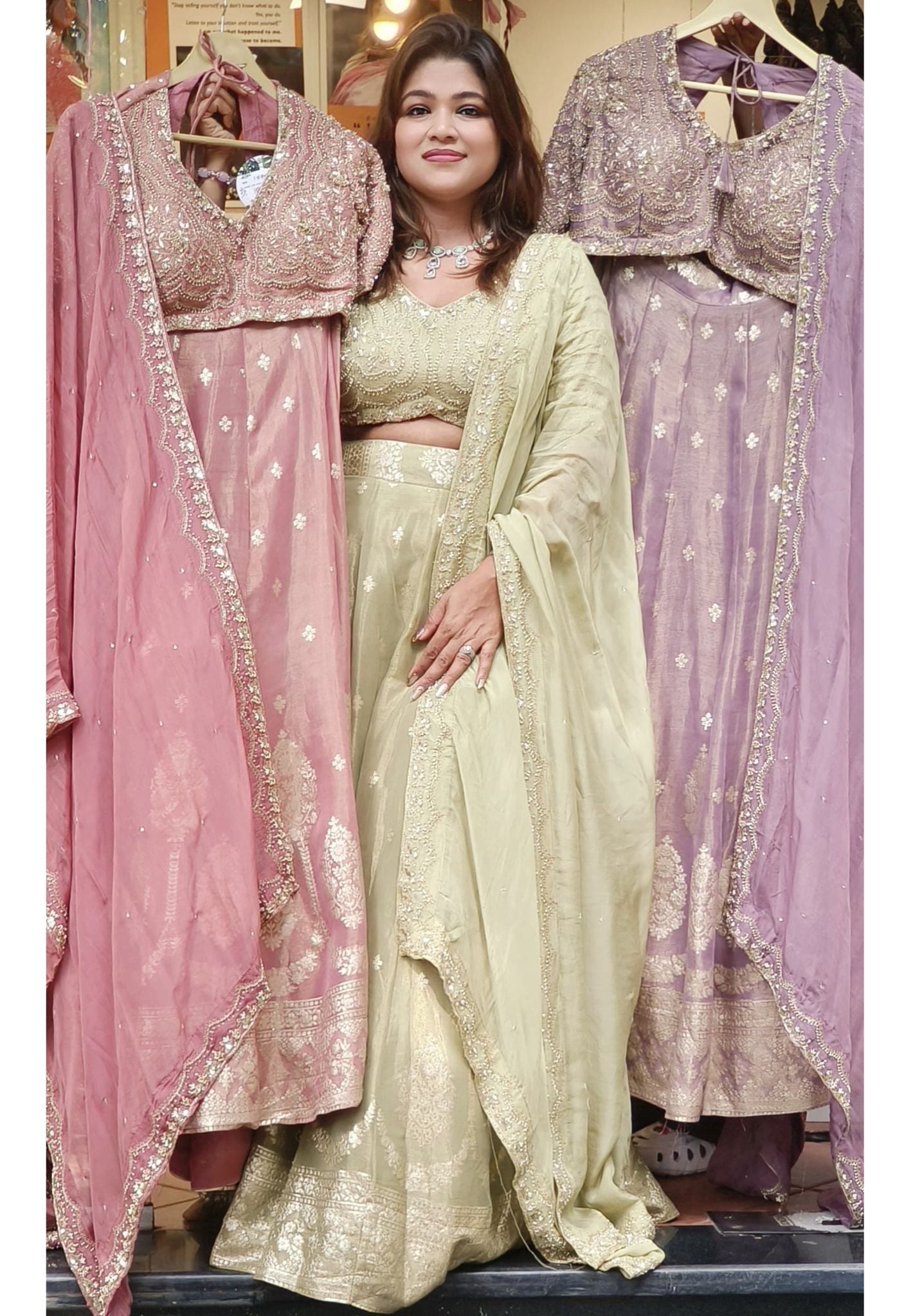 Designer Heavy Embroidery Blouse And Silk Lehenga With Heavy Border Dupatta DRY WASH-