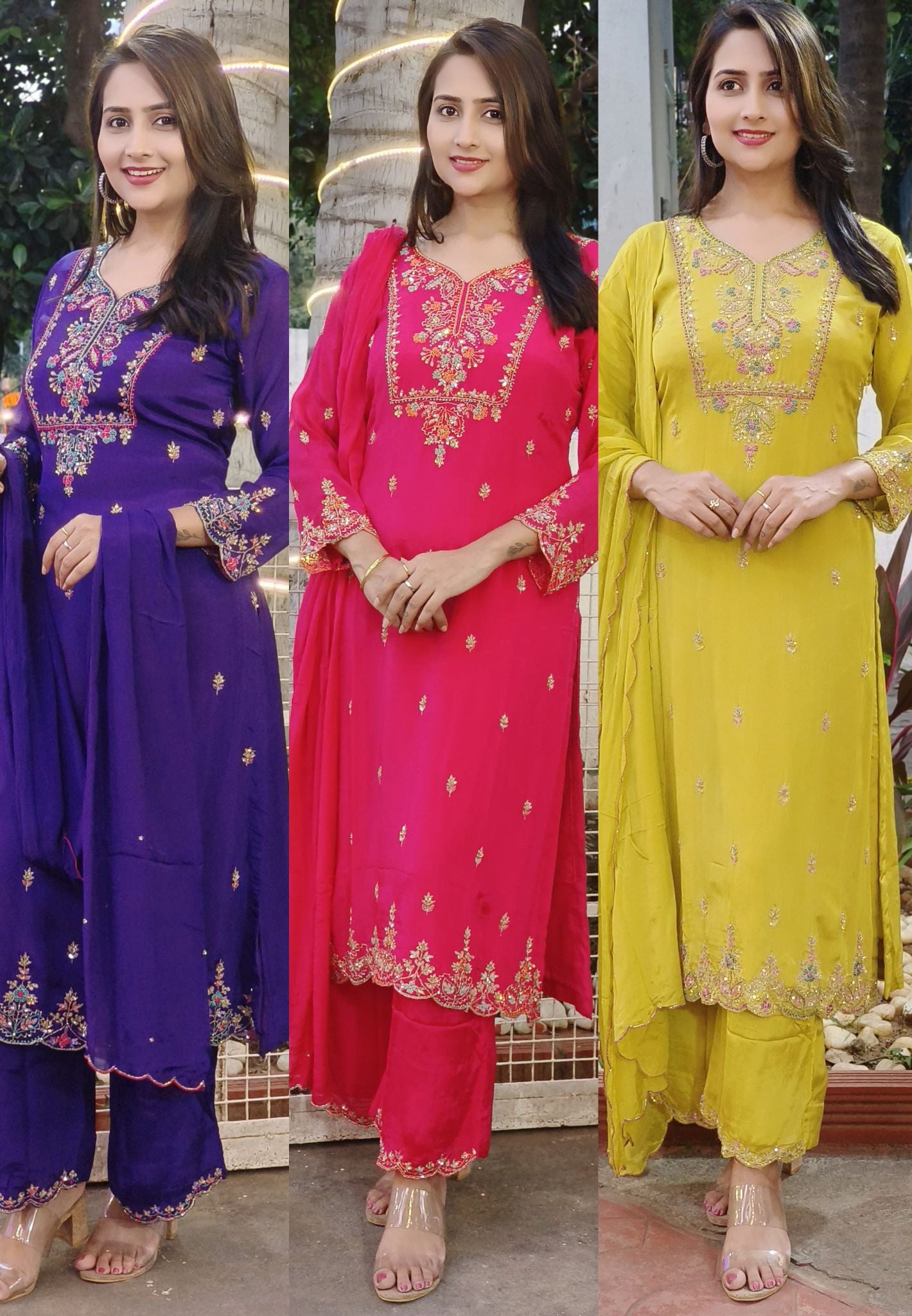 Chinon Cutdana Embroidery Full Set-07652-53-54