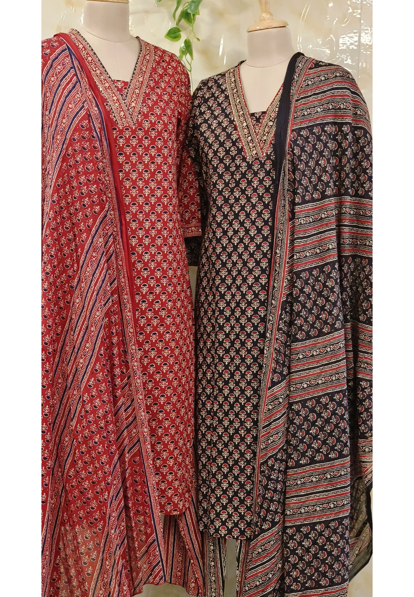 Pure cotton printed Full Suit Kurta With Pant and Dupatta