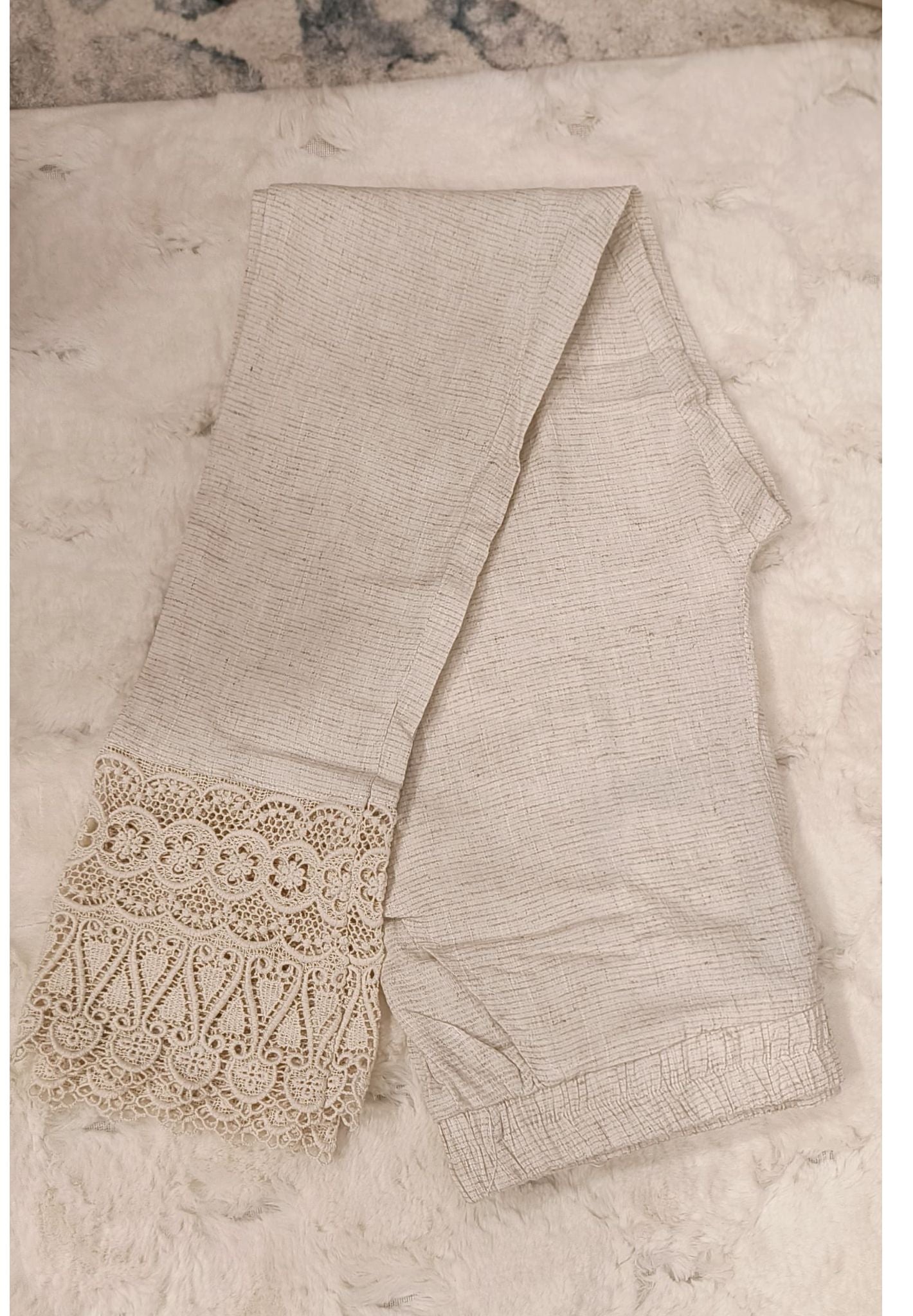 Cotton Strechable Lace Pant