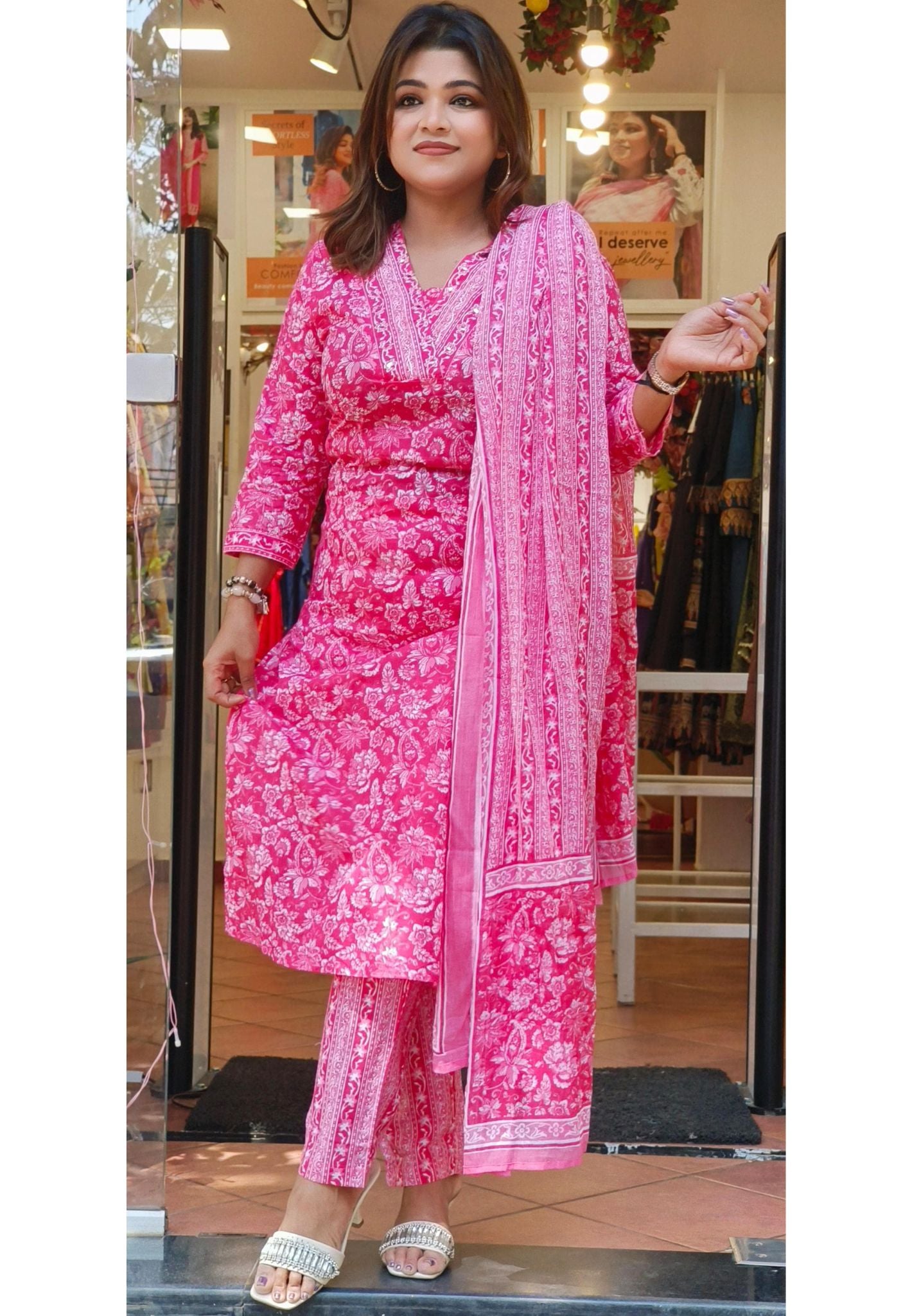 Beautiful printed Cotton Full Set (Lean Fit)-08369