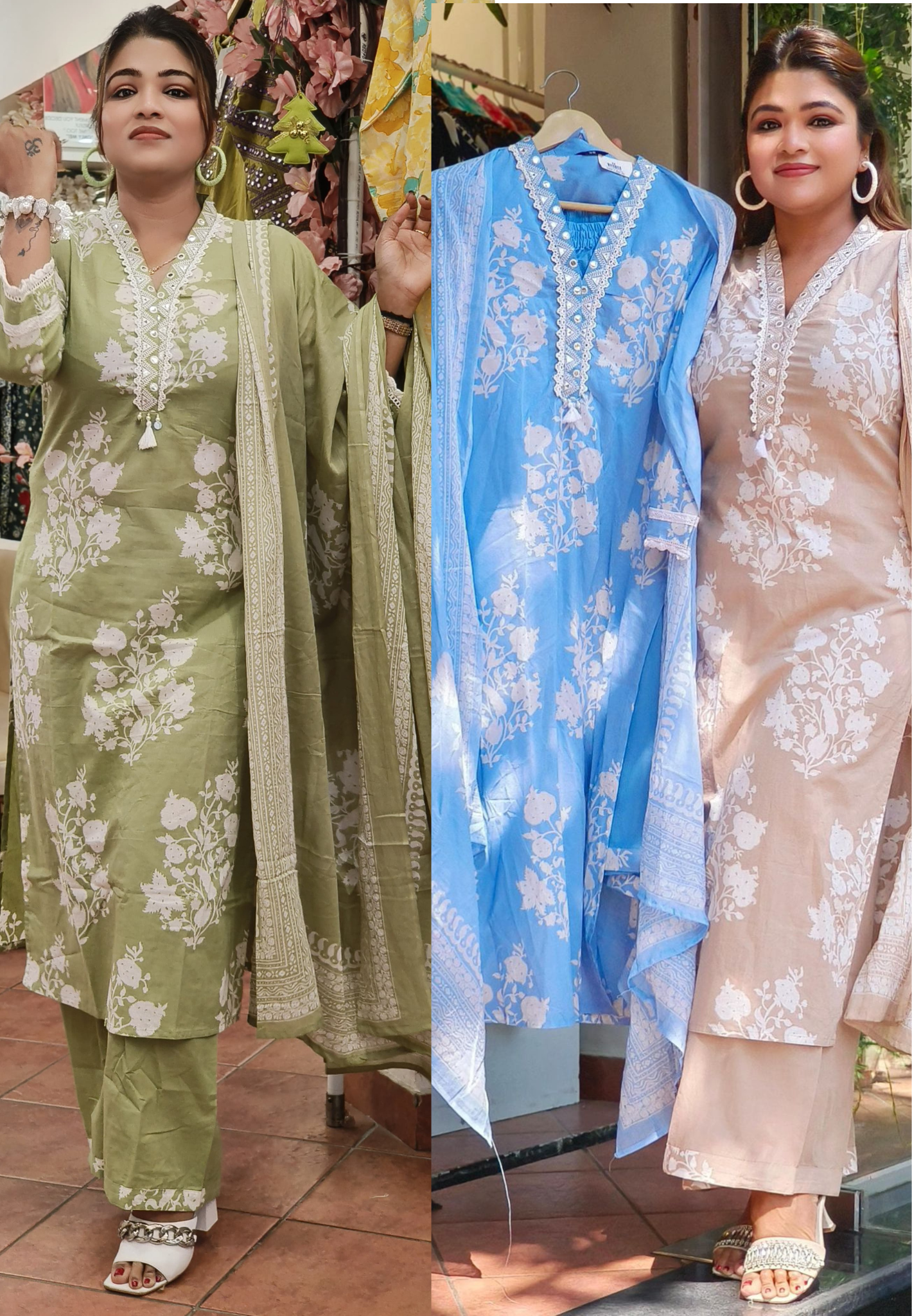 Chic Summer Print Pure Cotton Full Suit Set A Blend of Comfort and Style- 09479
