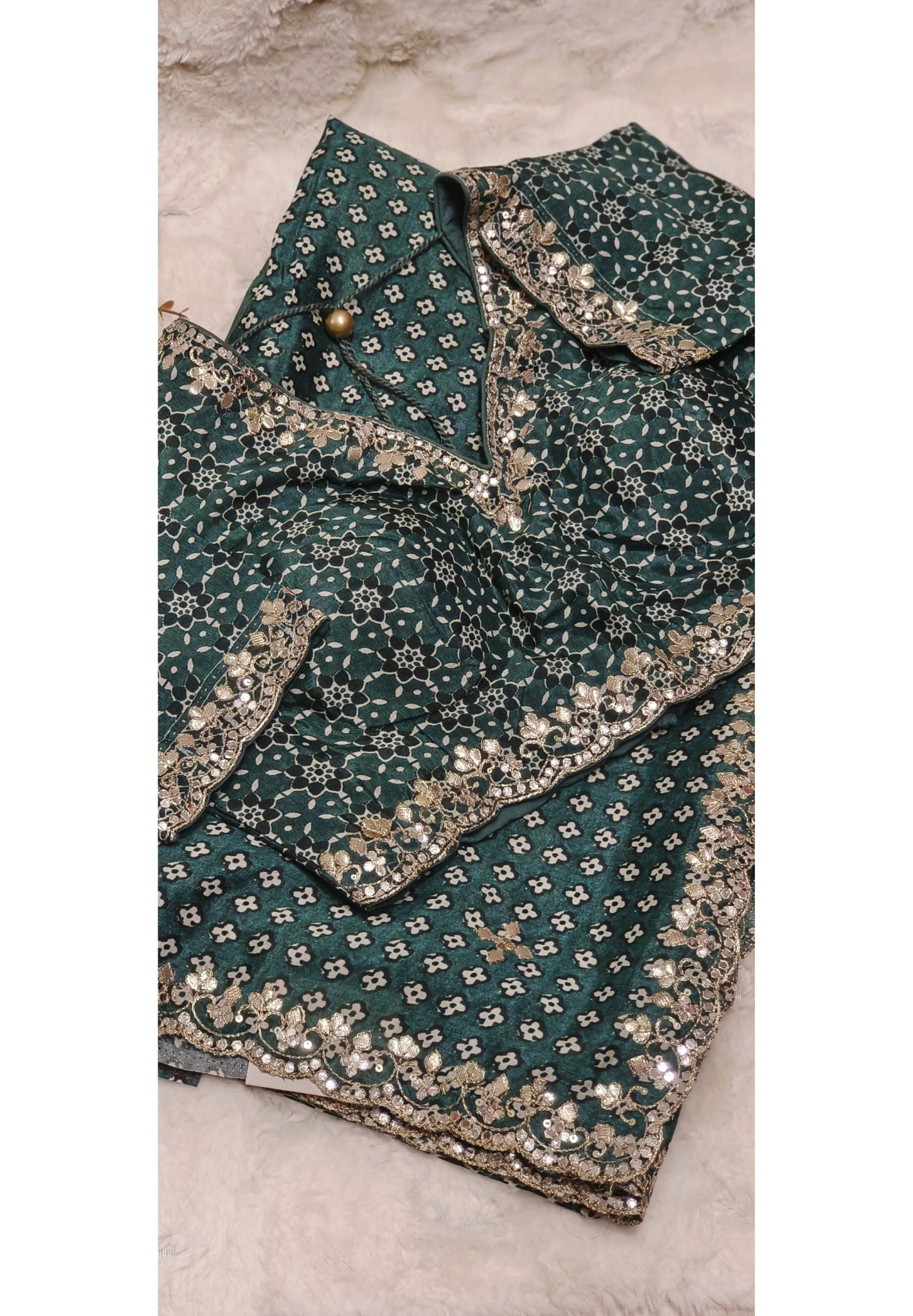 Printed Muslin Designer Gotta patti work Saree with Stiched Blouse