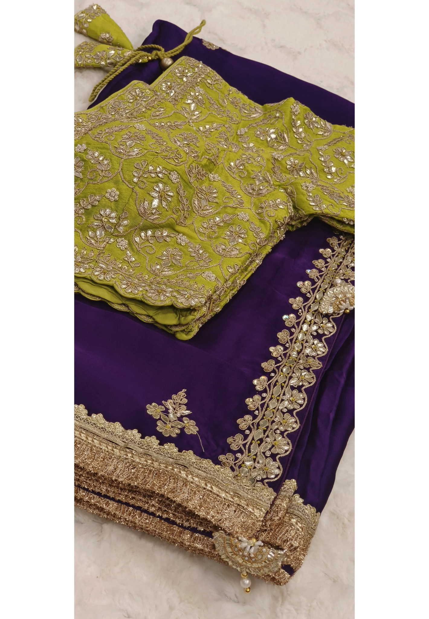 Zari Work Silk Embroidered Designer Saree