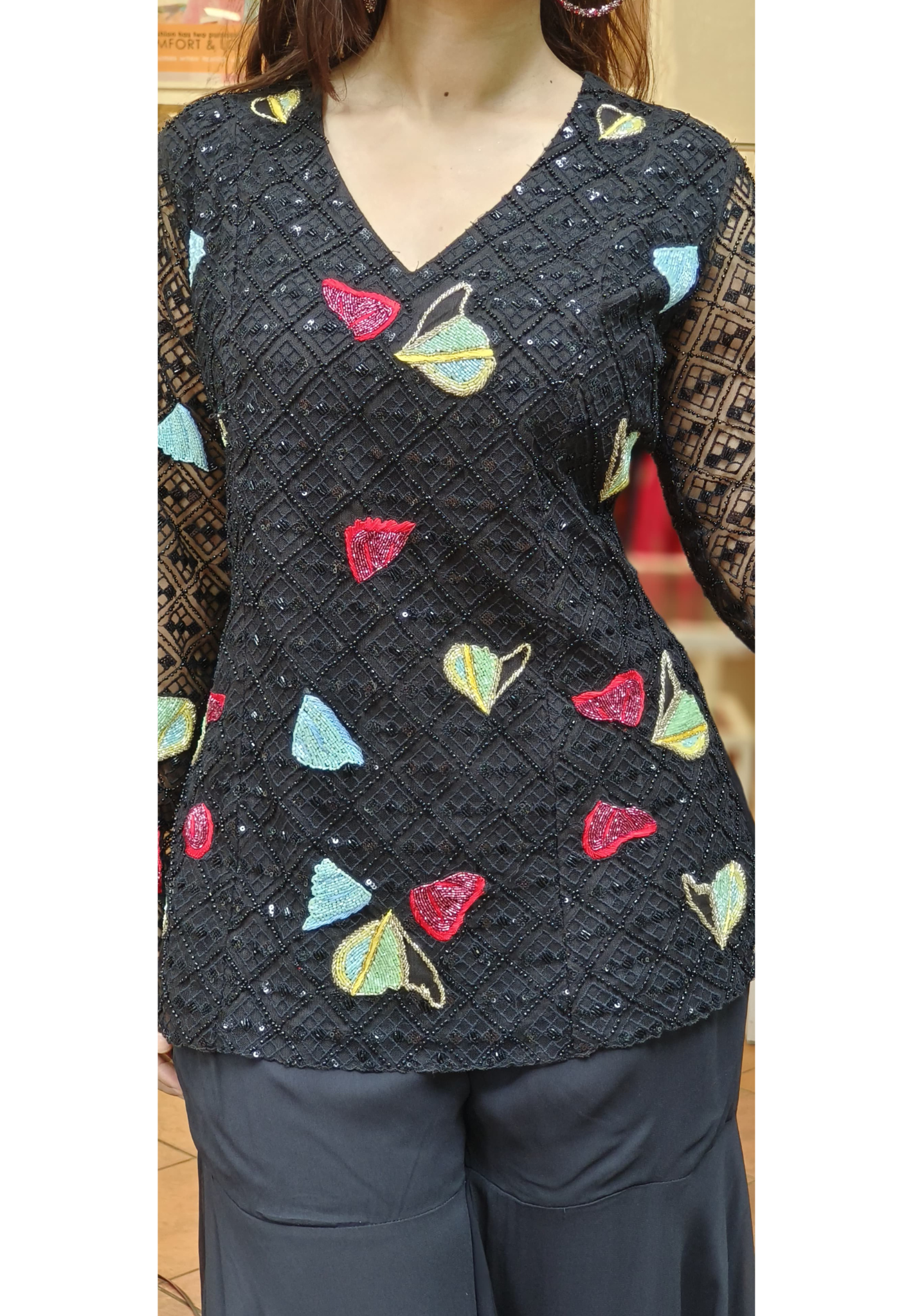 Cut Dana Stylish Top With Loose Palazzo Bottom