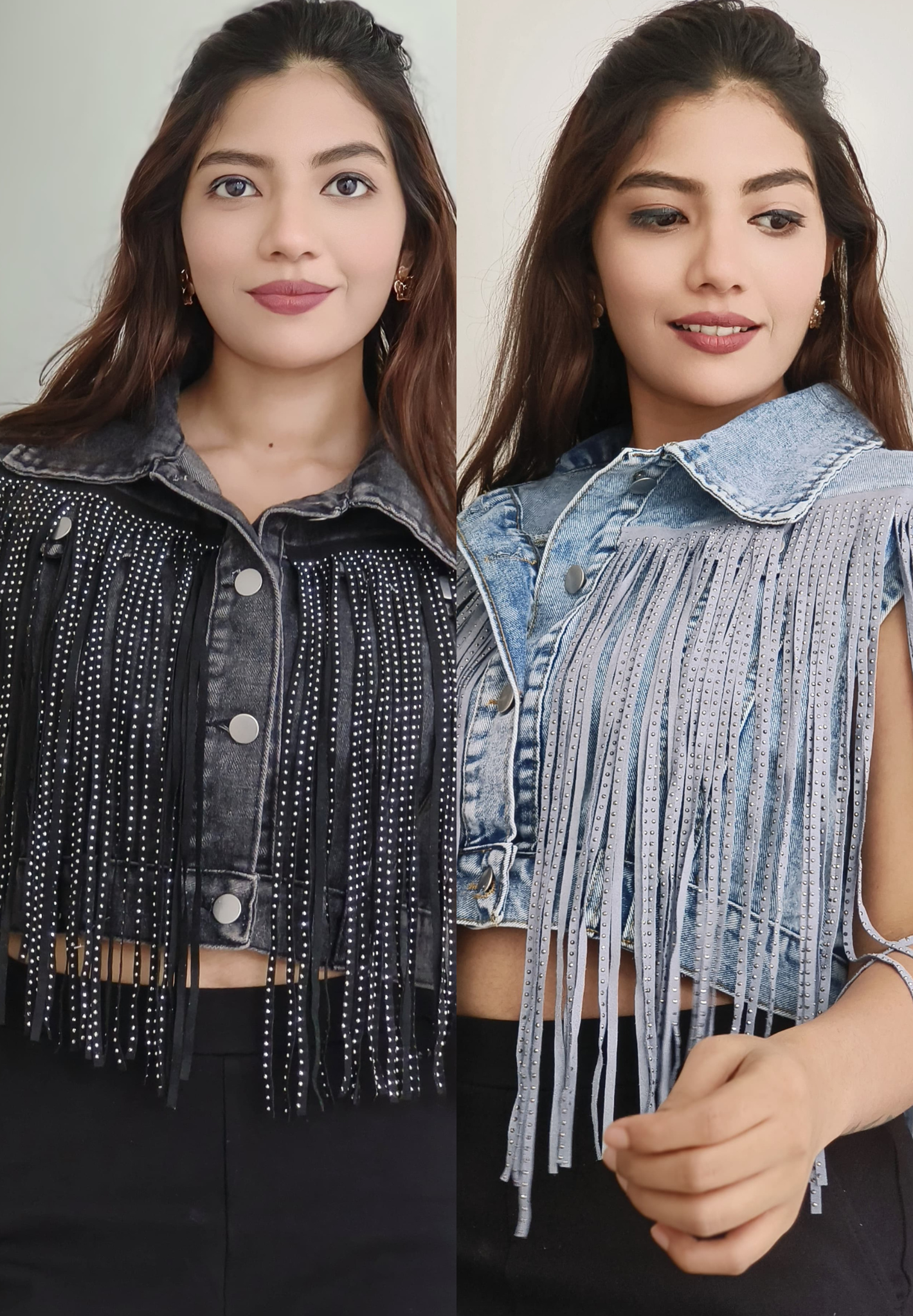Stylish Denim Youngster Jungle Crop Shirt