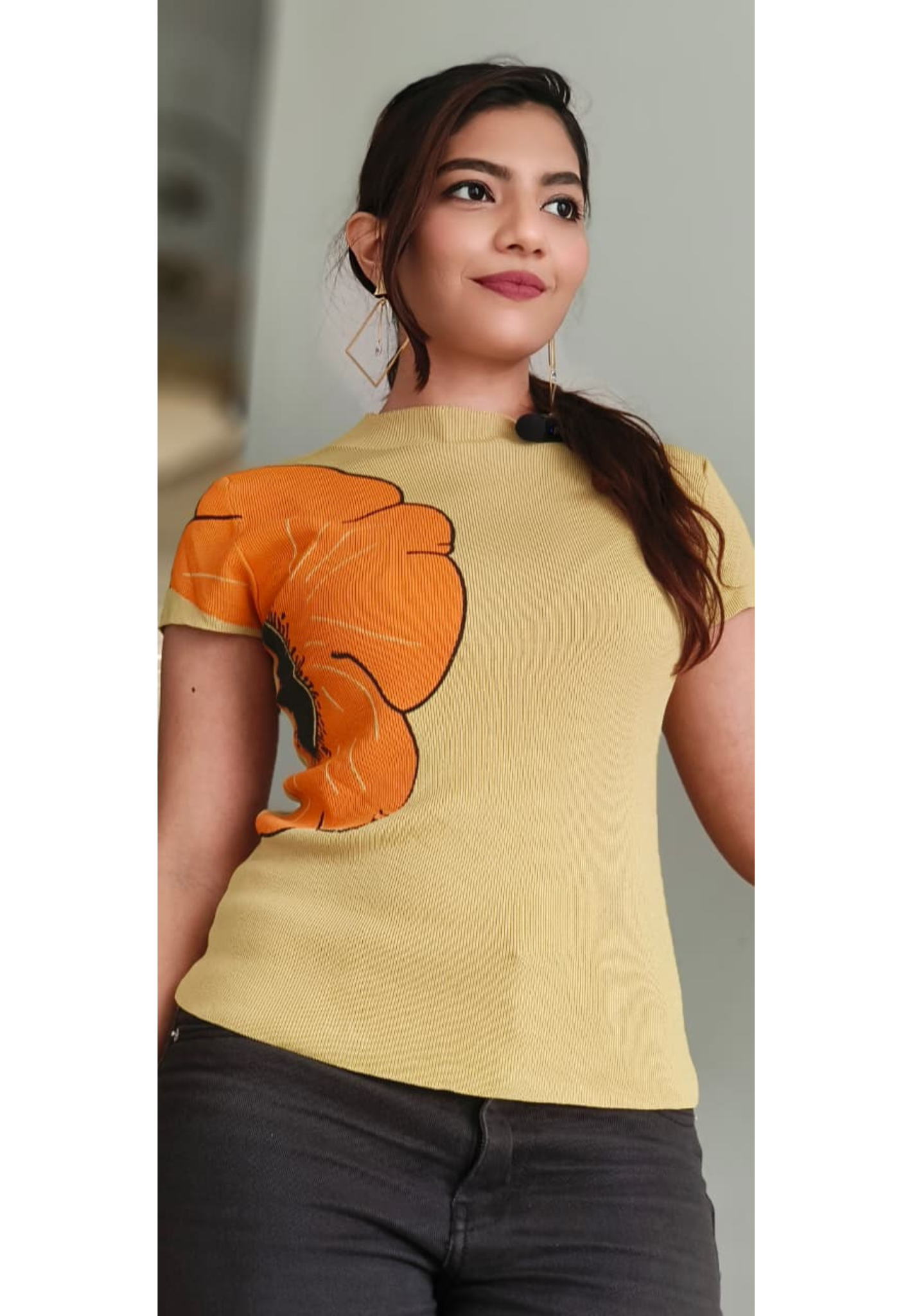 Sunset Flower Bloom Top