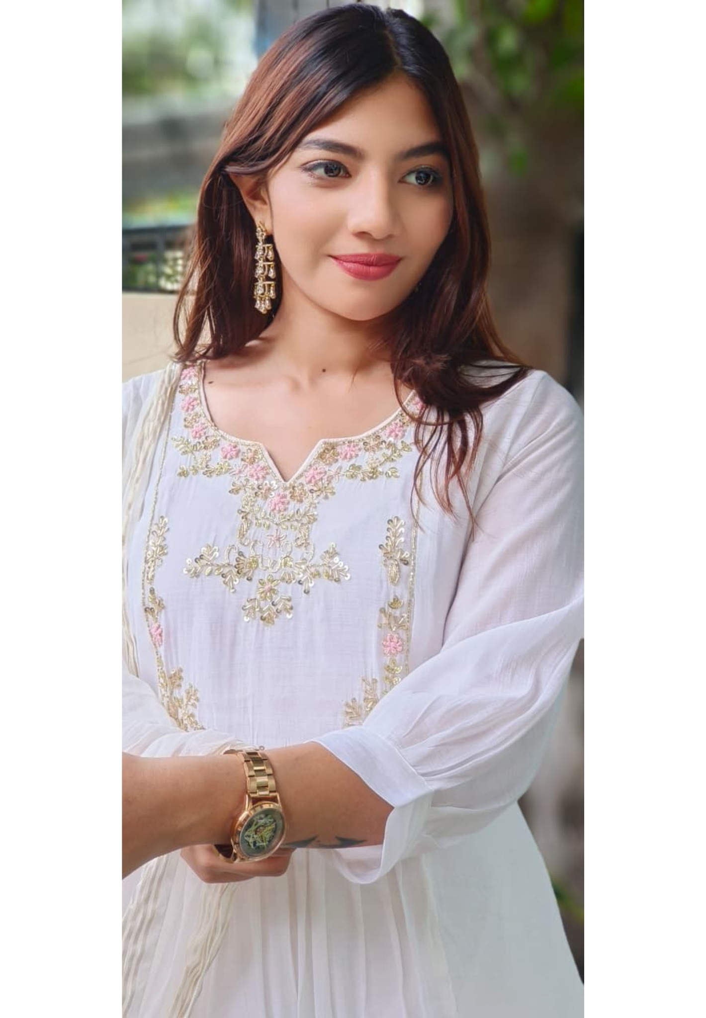 Very Elegant Soft Tone A-Line Full Suit Set With Dupatta In Mul Chanderi Fabric