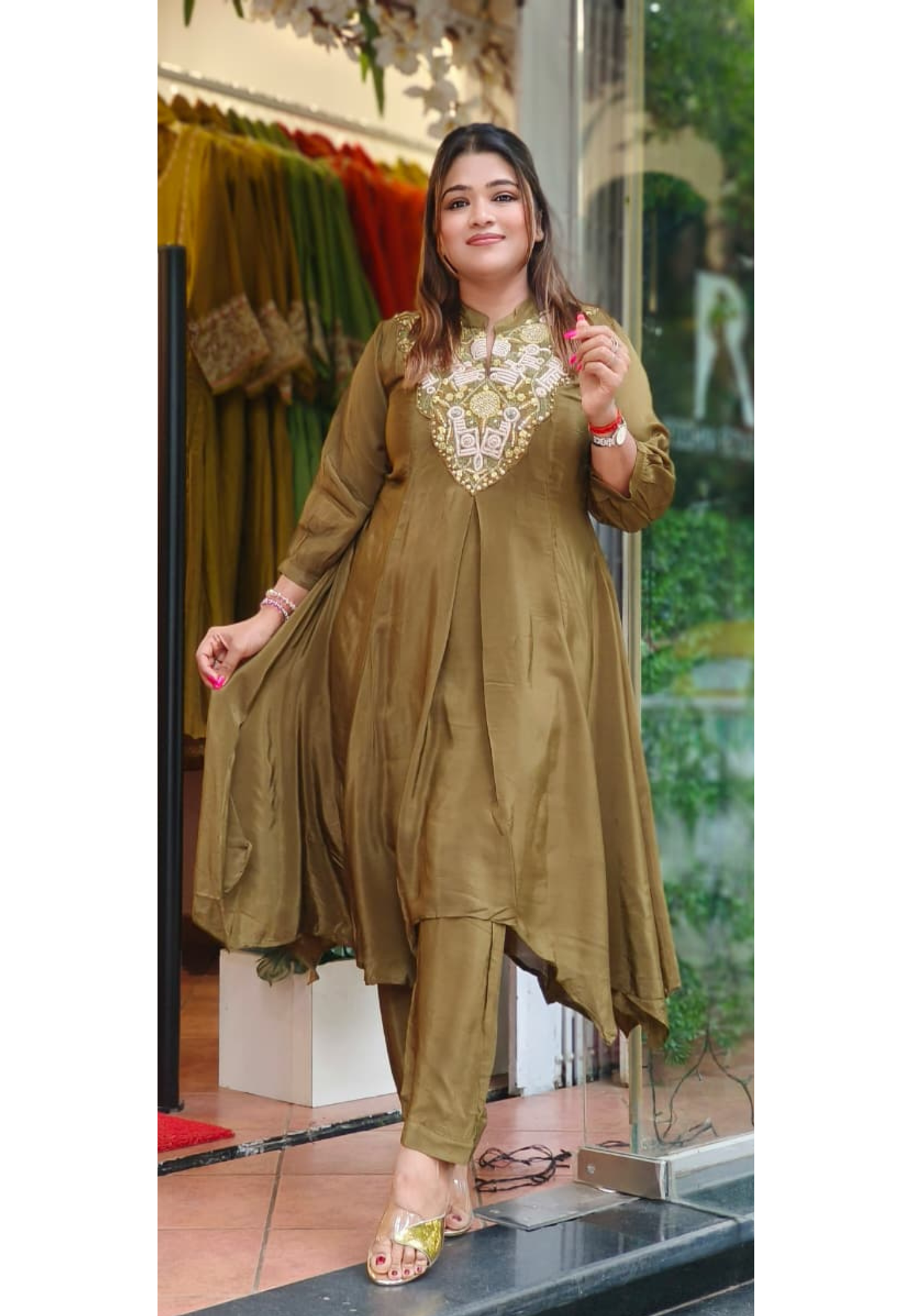 Beautiful Handwork Front Yoke Stylish Up N Cords